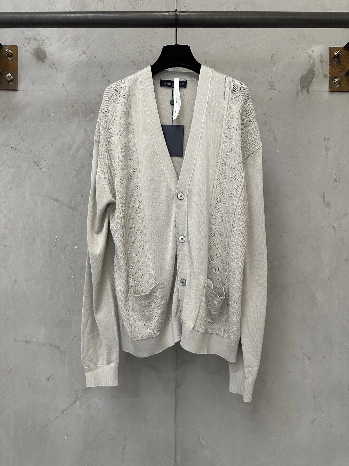 Logo Jacquard Silk-Blend Knit Cardigan D31018984