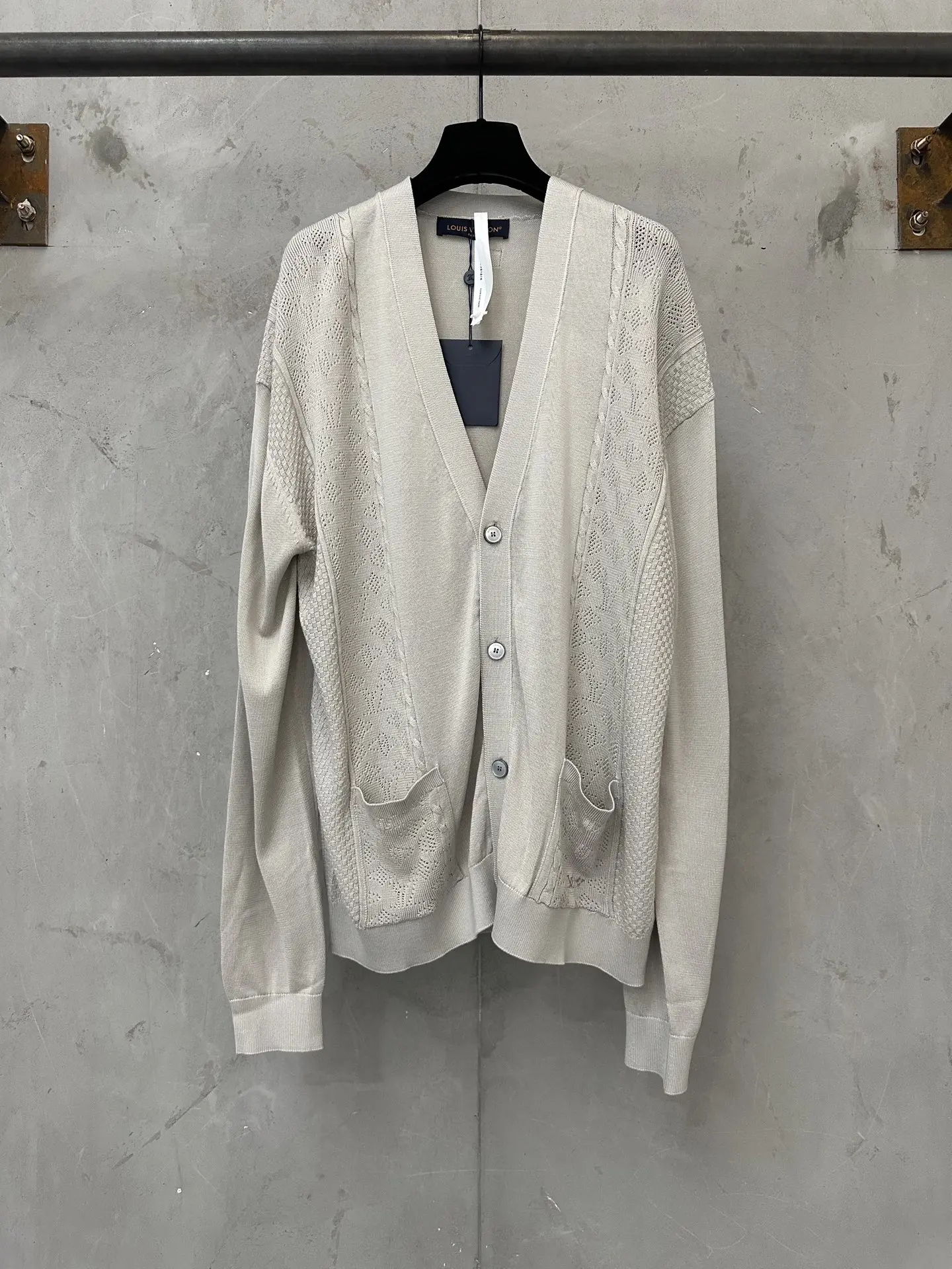 Logo Jacquard Silk-Blend Knit Cardigan D31018984