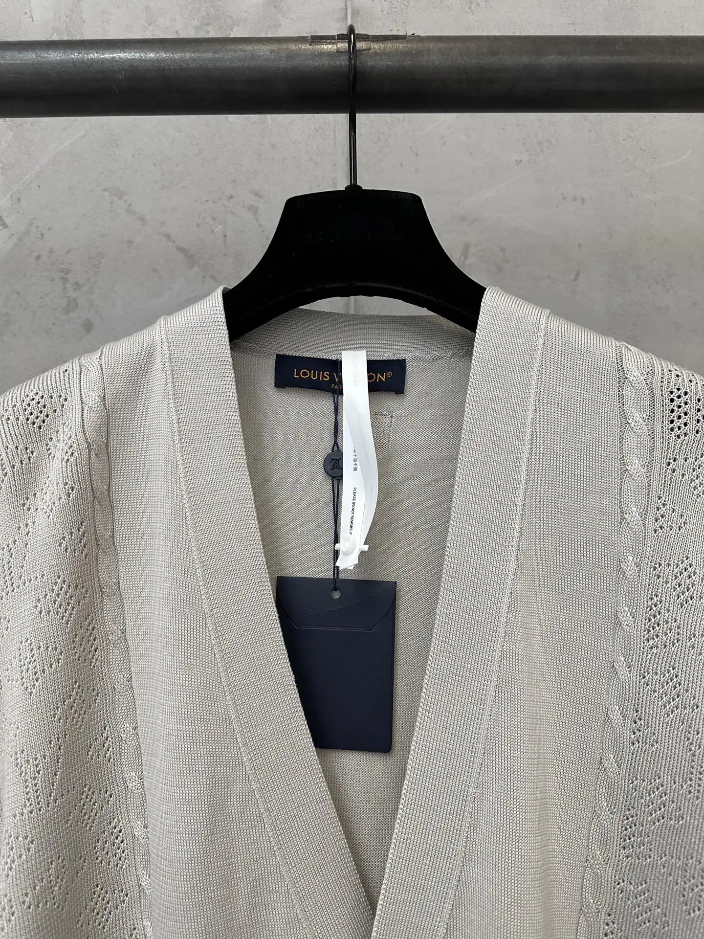 Logo Jacquard Silk-Blend Knit Cardigan D31018984 — view 5
