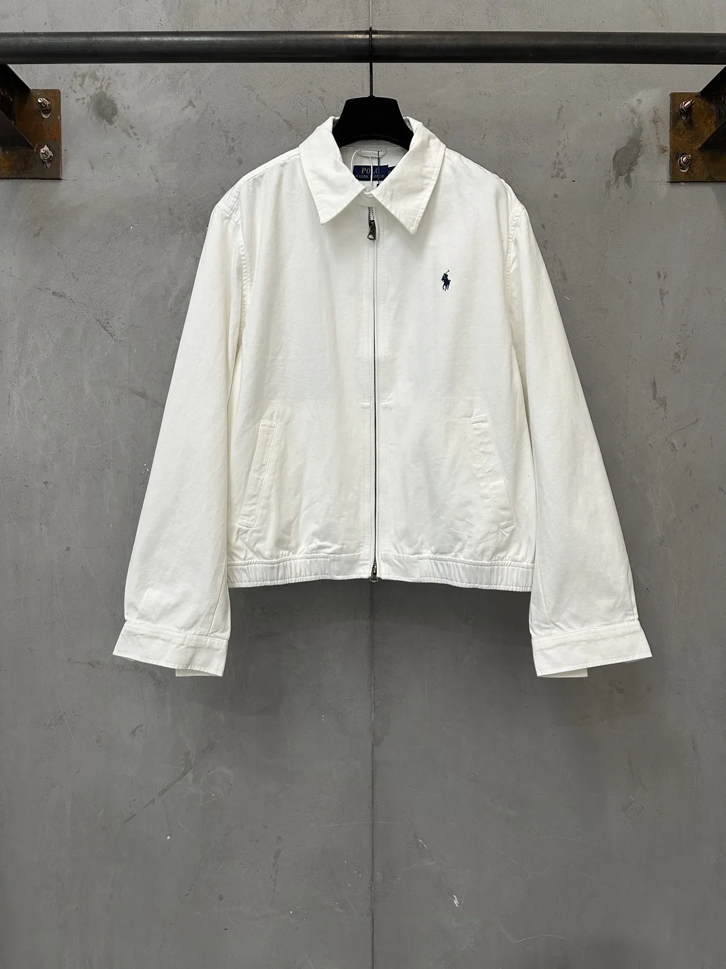 Embroidered Pony Cotton Harrington Jacket D31023509