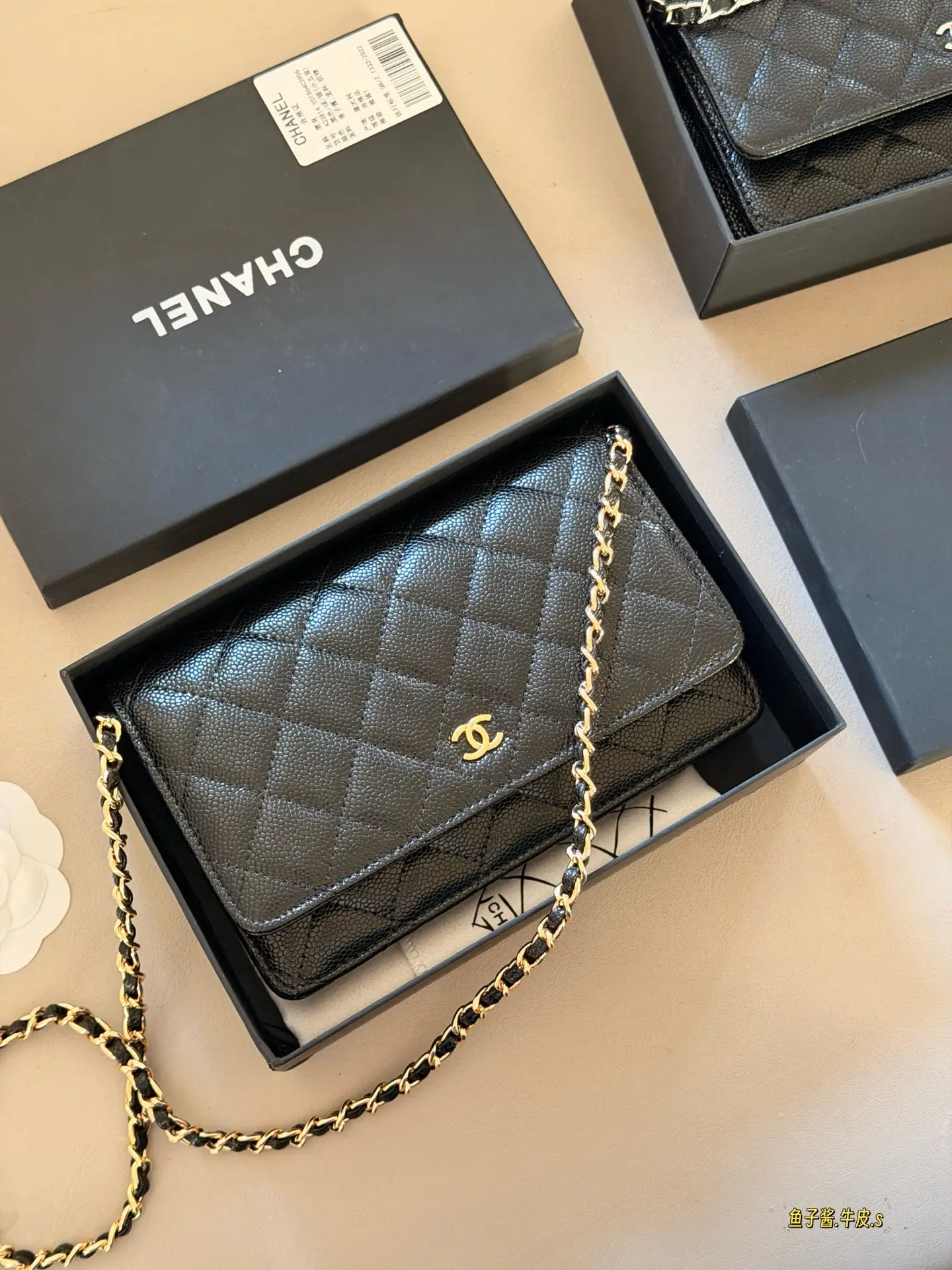 Quilted Caviar Leather Wallet on Chain D31018159 — view 9