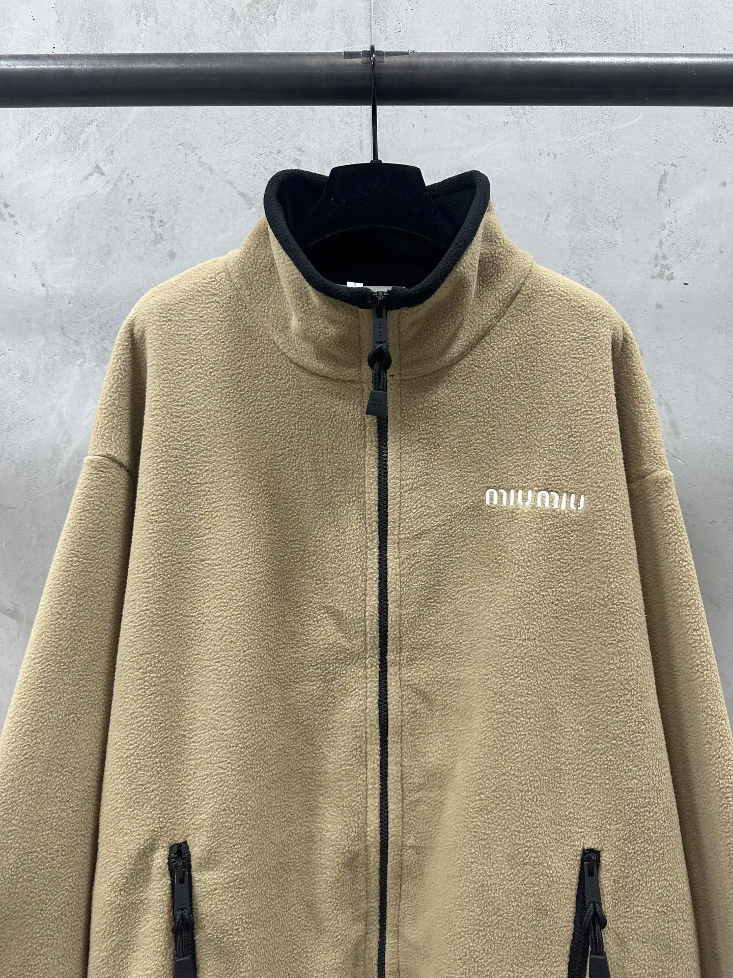 Logo-Embroidered Fleece Zip-Up Jacket D32023568 — view 3