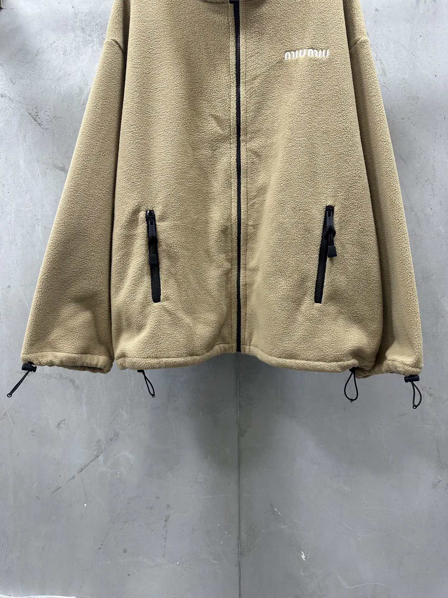 Logo-Embroidered Fleece Zip-Up Jacket D32023568 — view 4