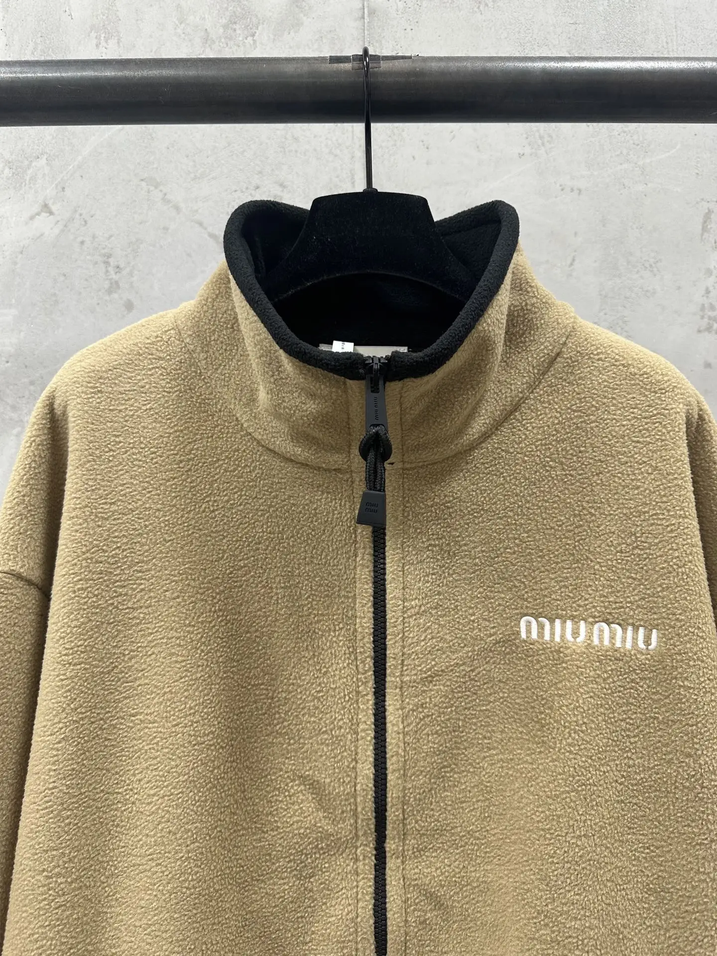 Logo-Embroidered Fleece Zip-Up Jacket D32023568 — view 5