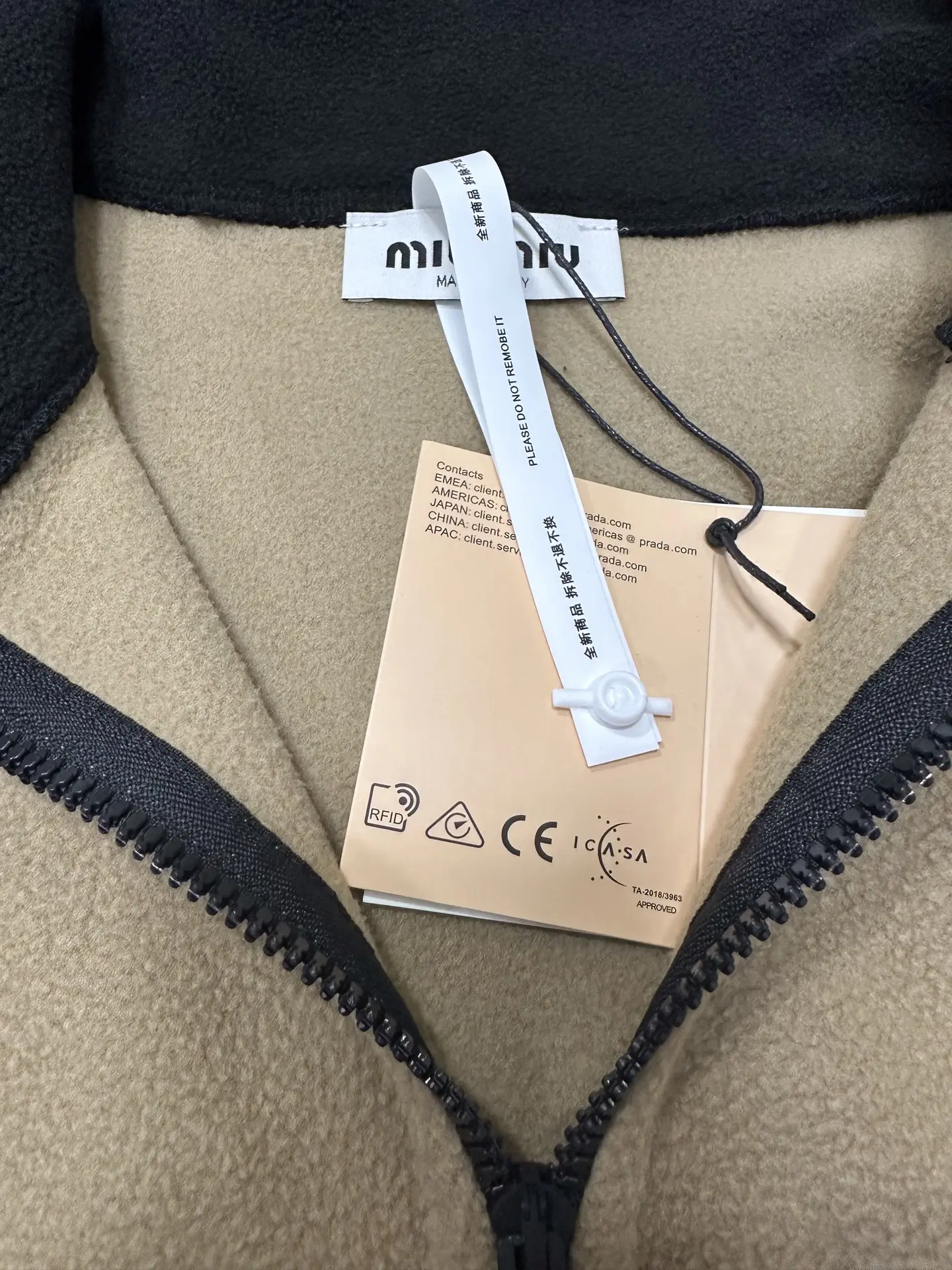 Logo-Embroidered Fleece Zip-Up Jacket D32023568 — view 6