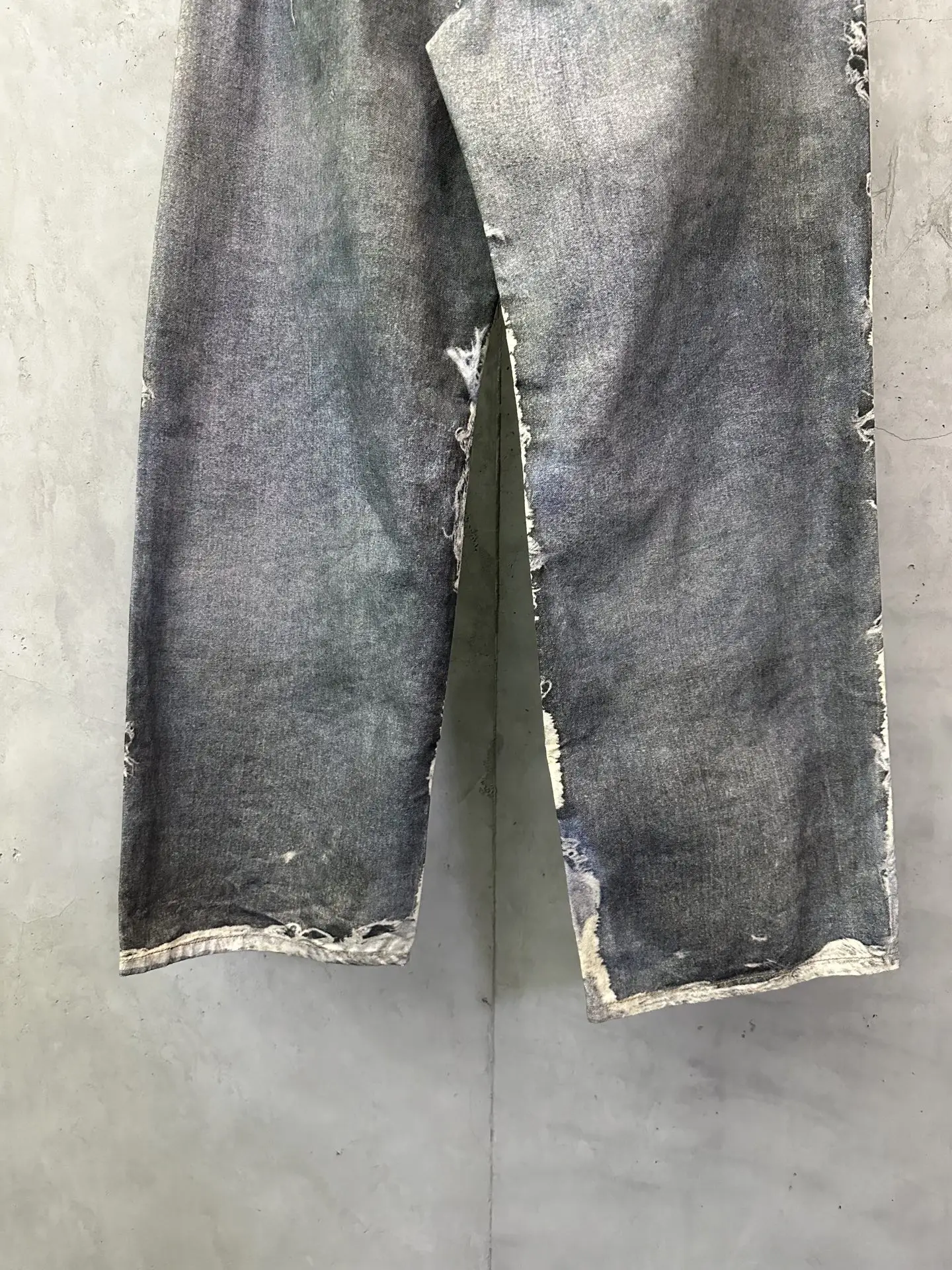 3D-Print Distressed Wide-Leg Jeans D32012785 — view 6