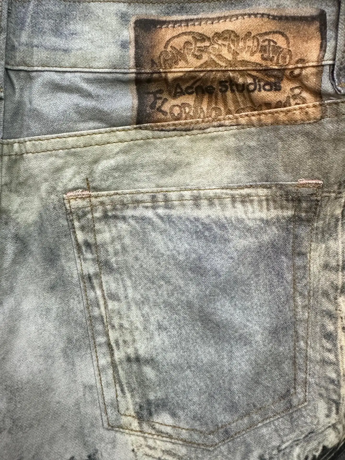 3D-Print Distressed Wide-Leg Jeans D32012785 — view 8