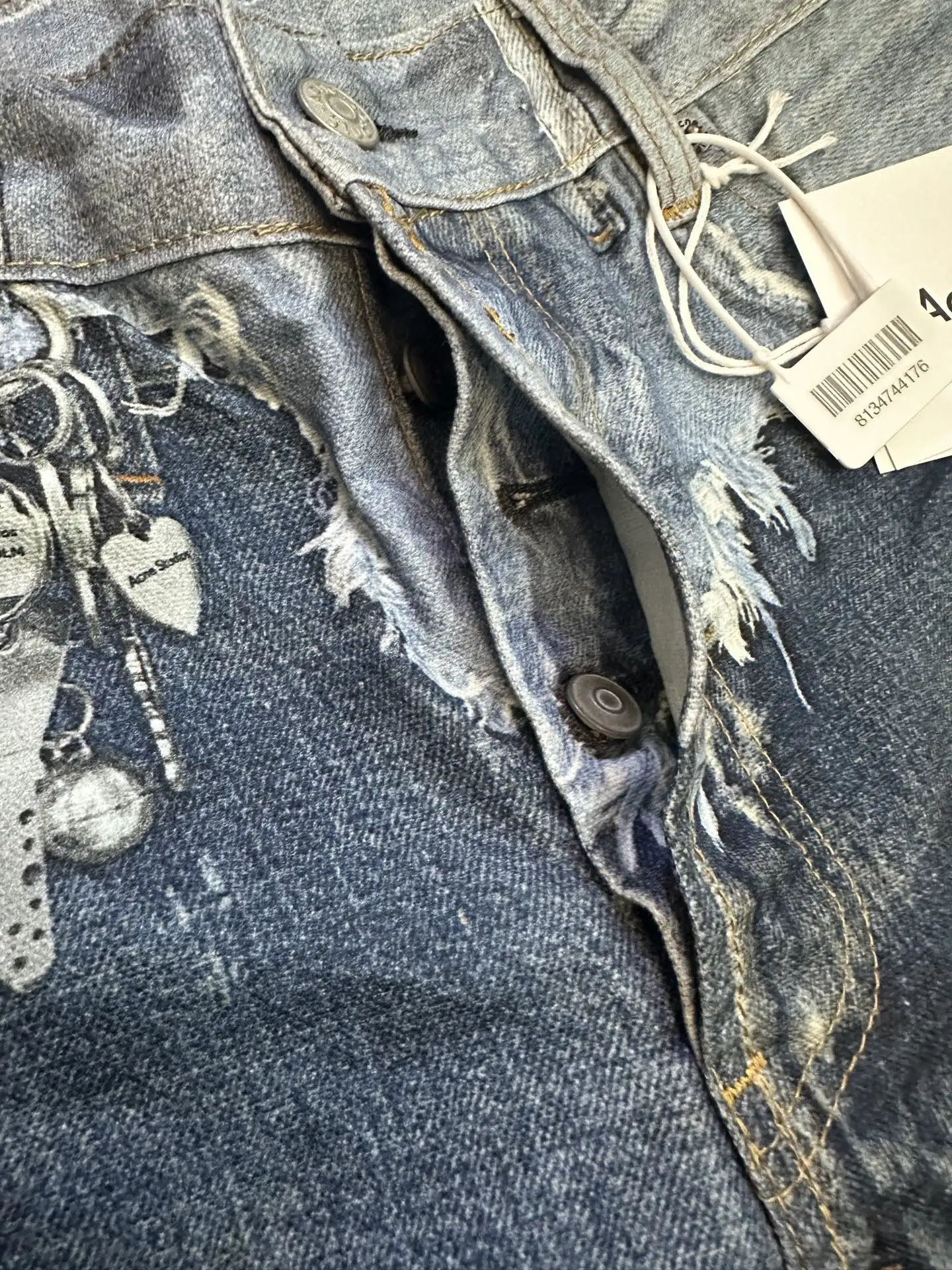 3D-Print Trompe L'oeil Distressed Jeans D32012784 — view 7