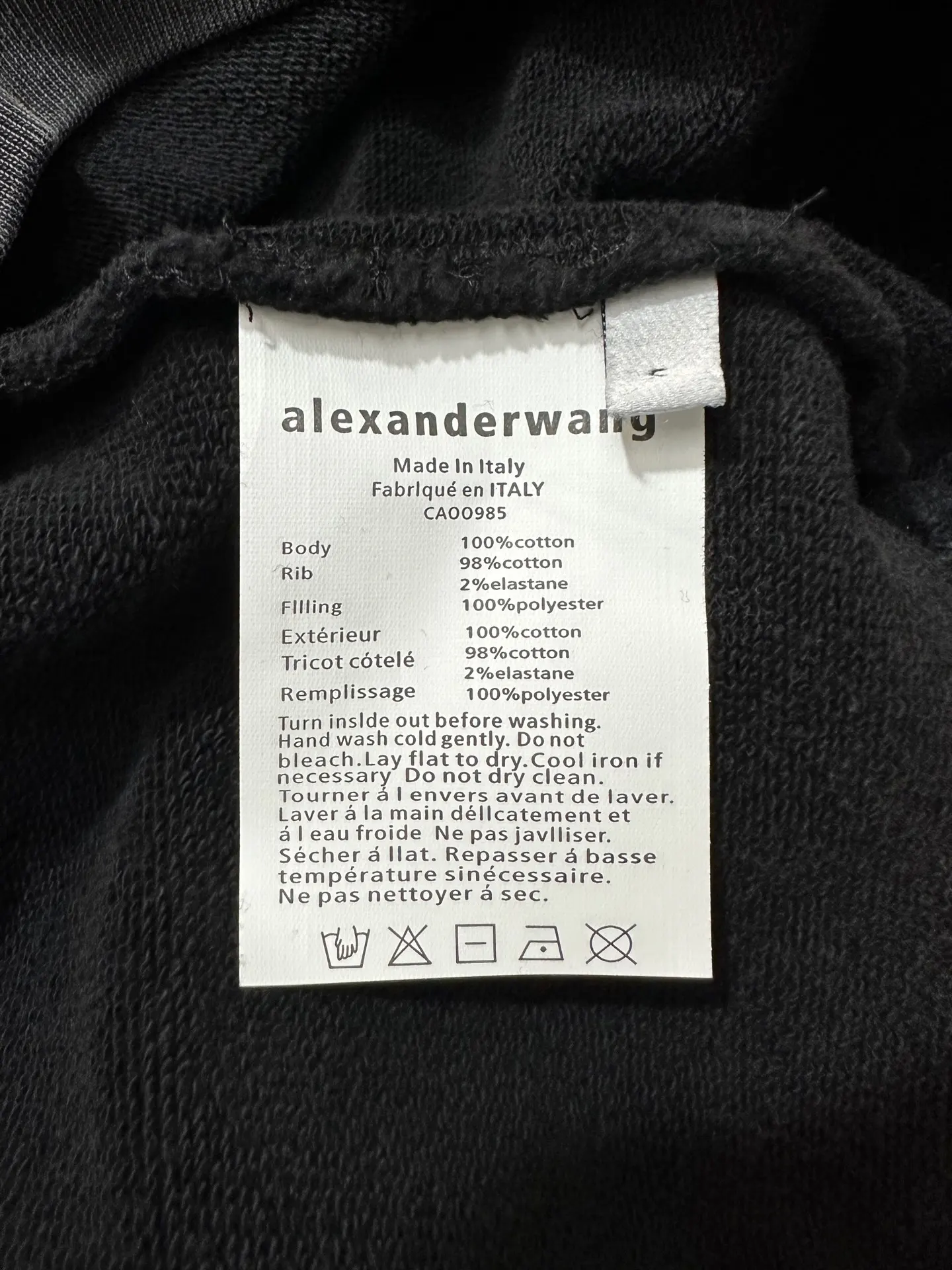 Alexander Wang Rhinestone Graphic Washed Hoodie D32020123 — view 9