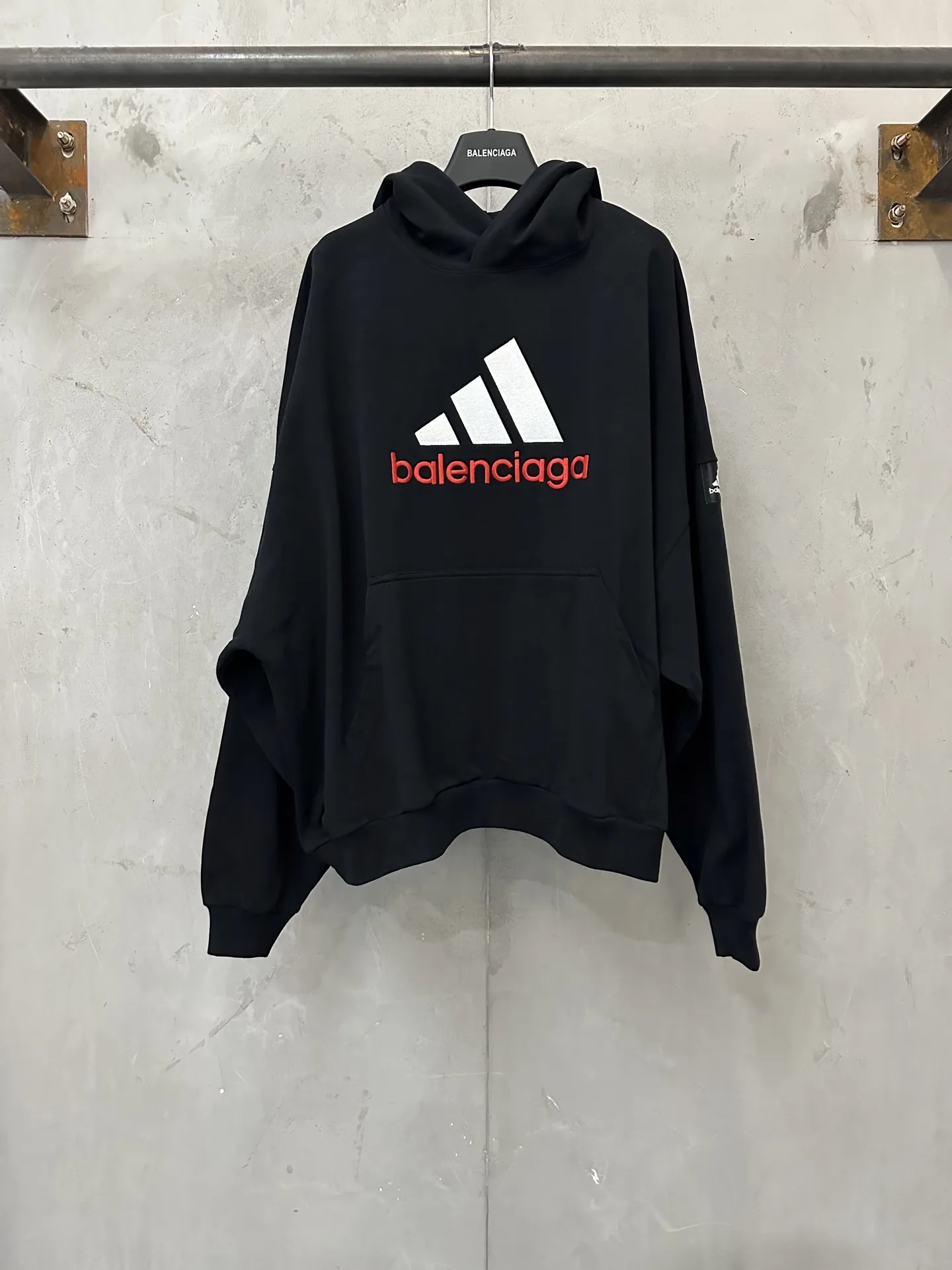 Balenciaga x Adidas Embroidered Logo Hoodie D32021789