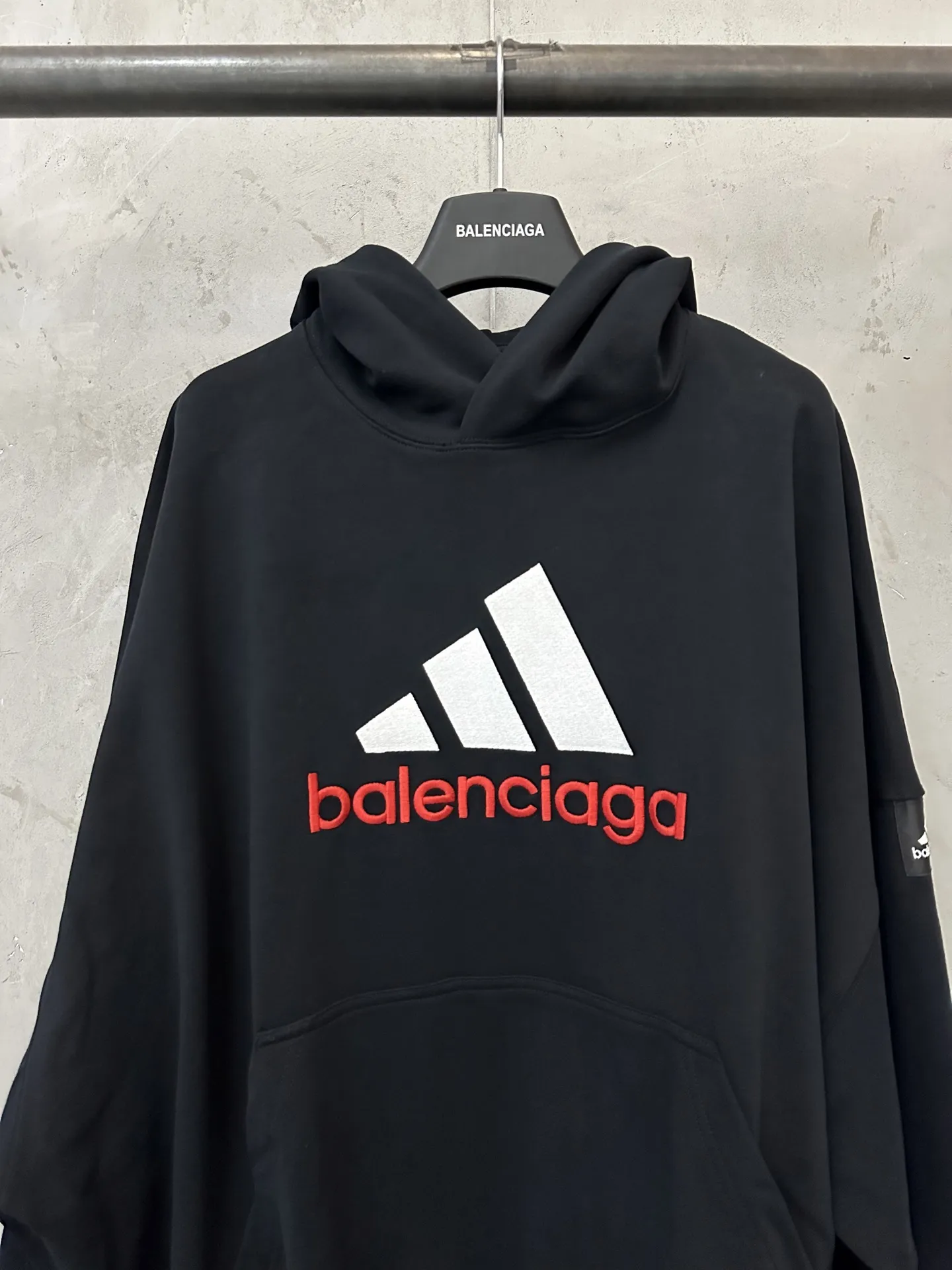 Balenciaga x Adidas Embroidered Logo Hoodie D32021789 — view 3