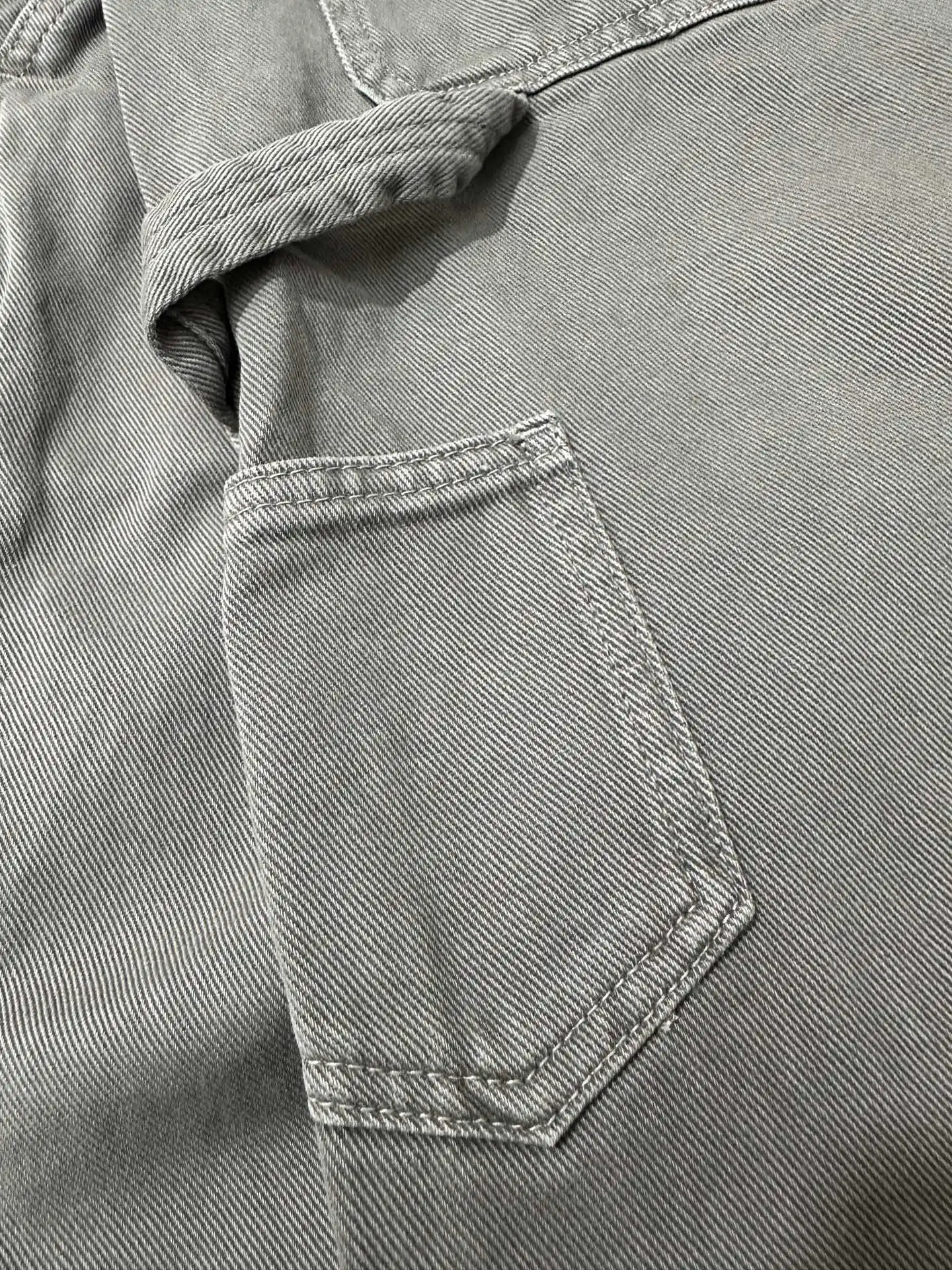 Embroidered Washed Denim Straight-Leg Trousers D32023523 — view 8