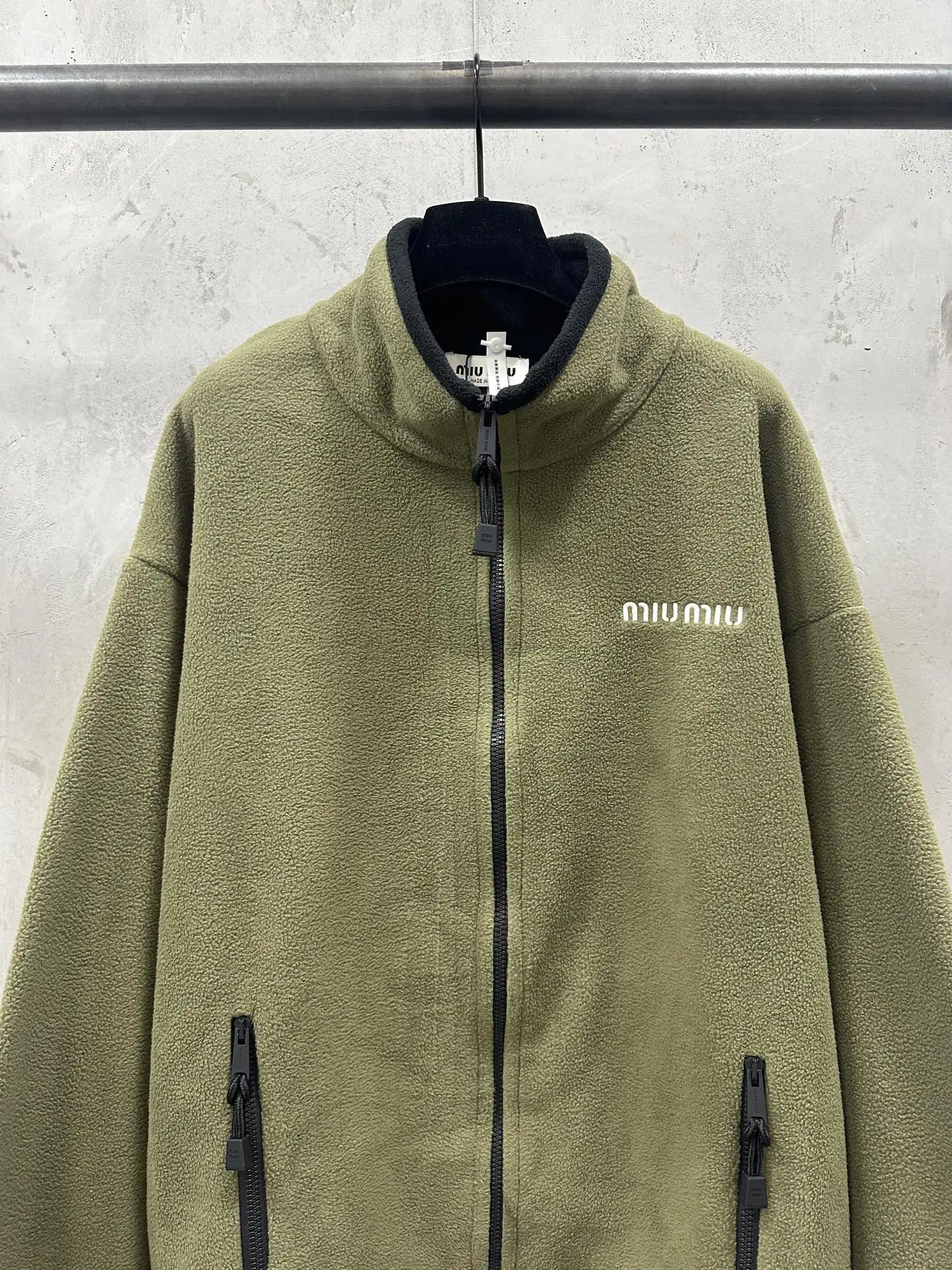 Embroidered Fleece Zip-Up Jacket D32023569 — view 3