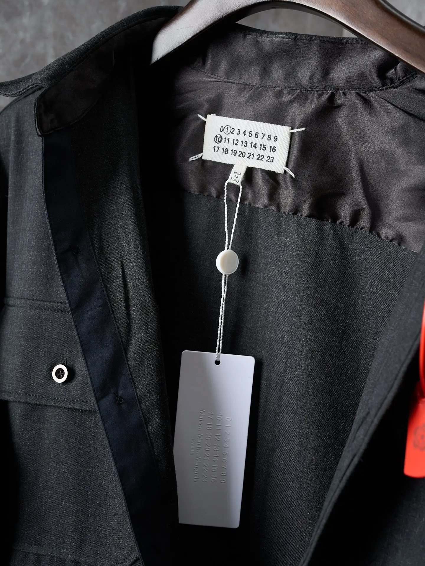 MM6 Wool-Blend Overshirt with Contrast Topstitching D32020419 — view 5