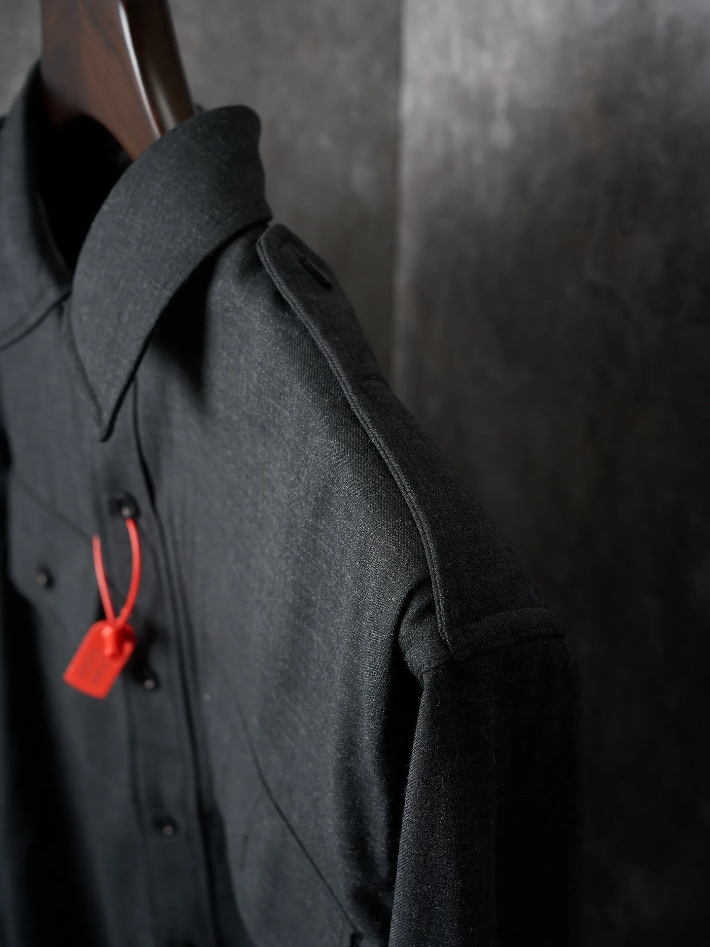 MM6 Wool-Blend Overshirt with Contrast Topstitching D32020419 — view 8