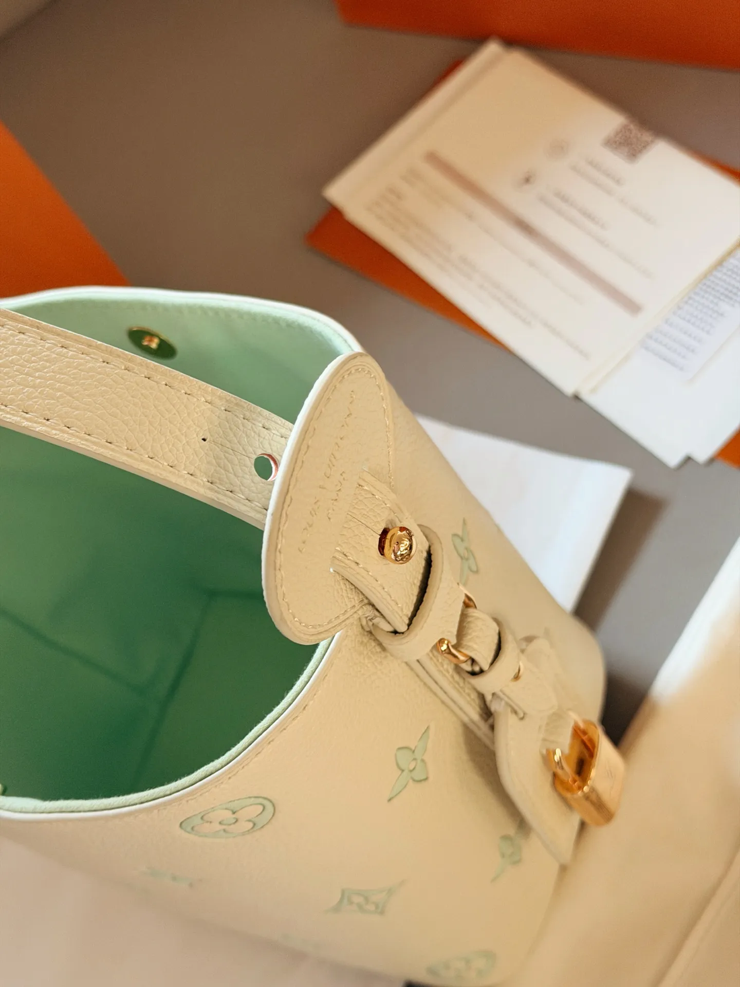 Monogram Embossed Leather Bucket Bag D32018074 — view 5
