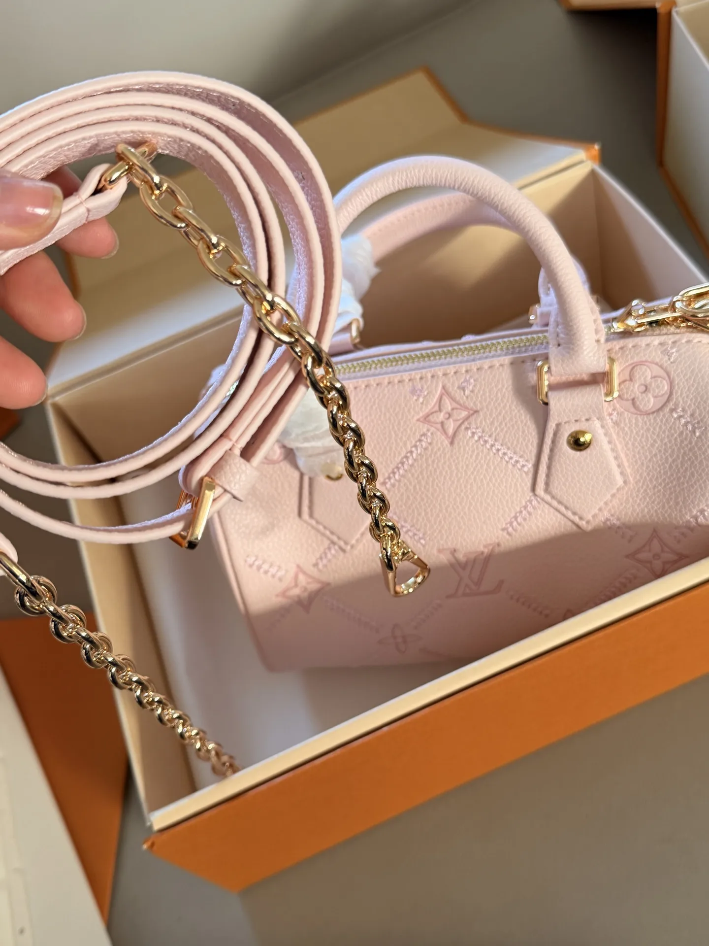 Speedy 20 Mini Embossed Top-Handle Bag D32018250 — view 7