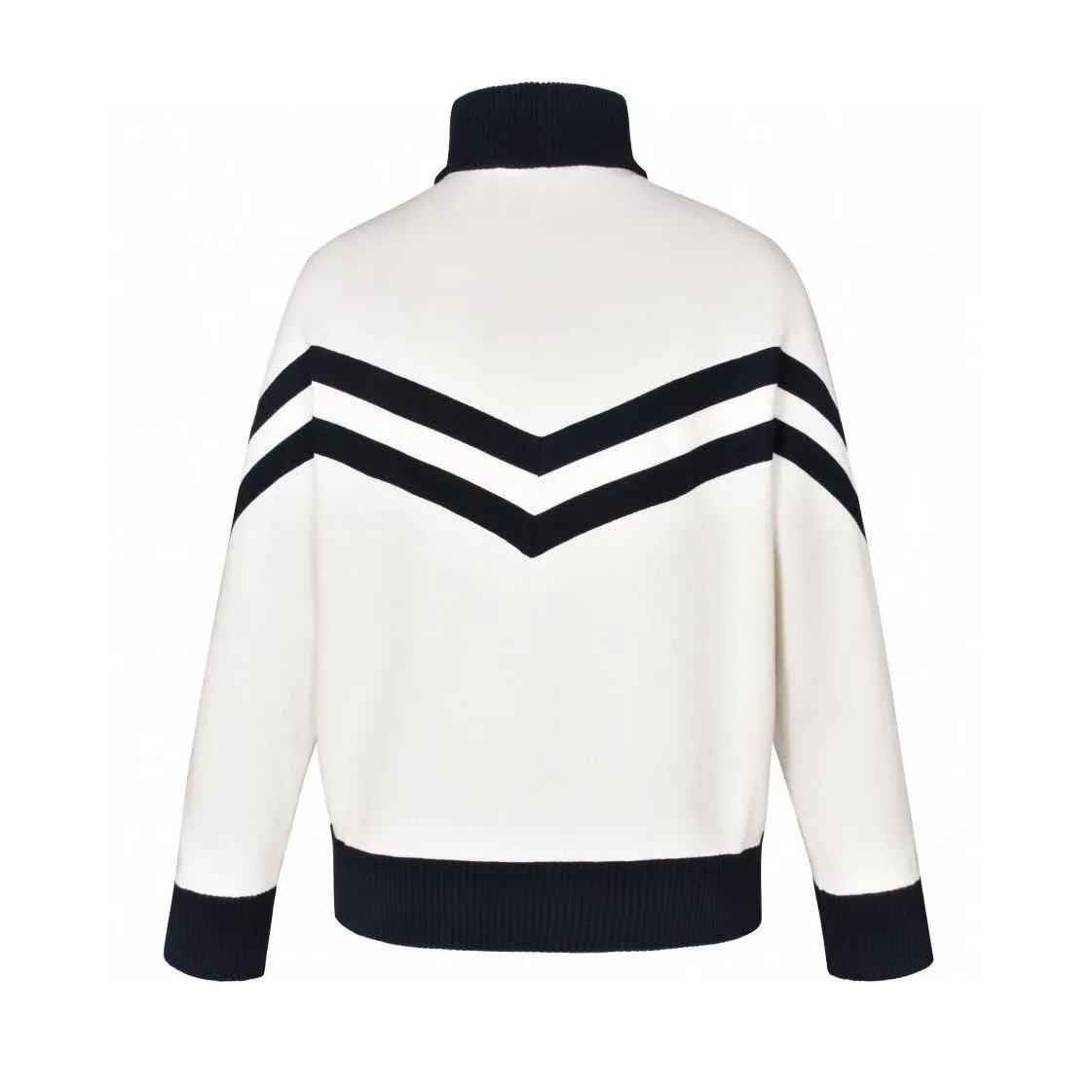 Color-Block Cashmere-Blend Zip-Up Cardigan D32516399 — view 2