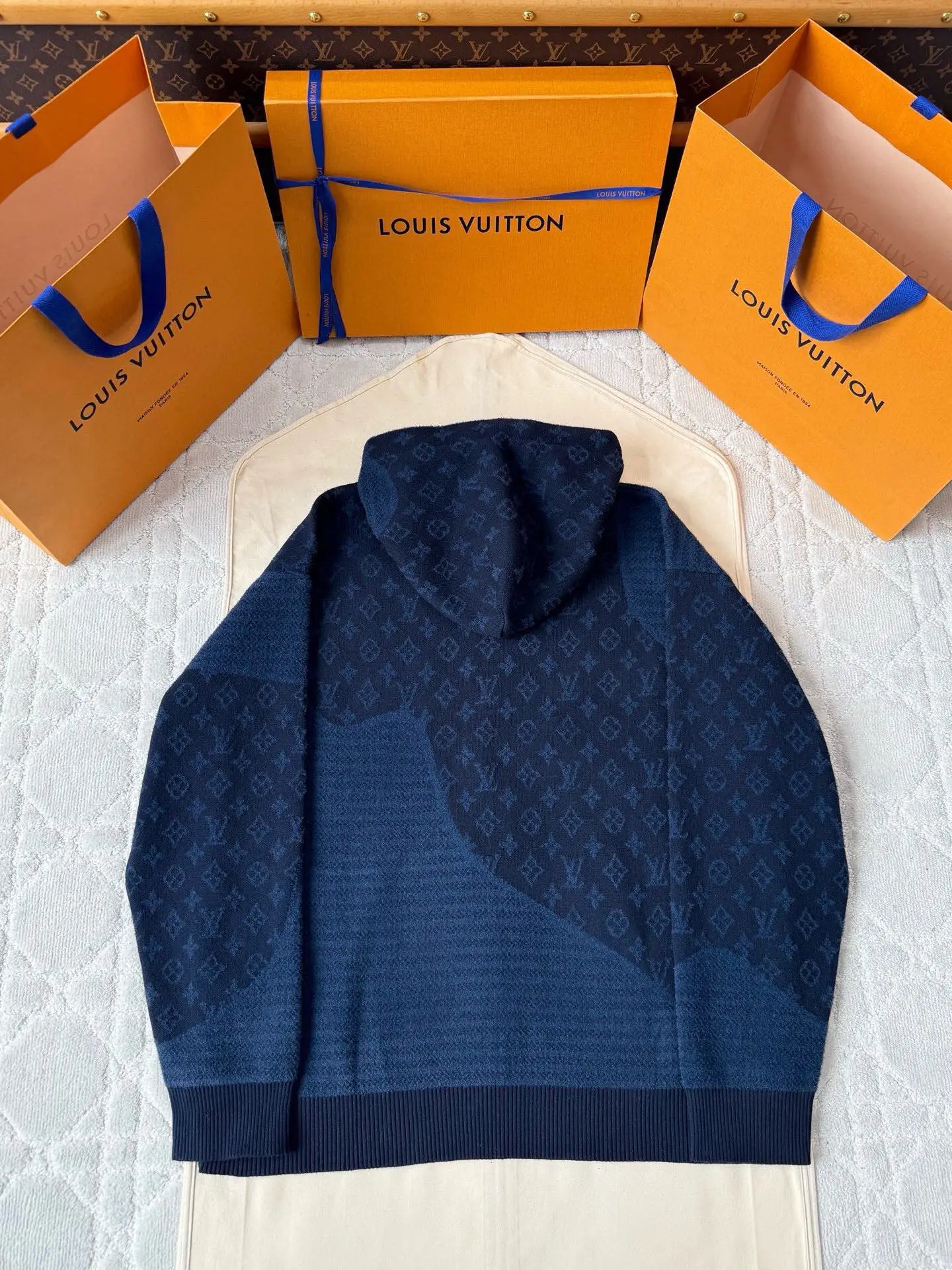 Monogram Velvet Patchwork Hoodie D32516404 — view 3