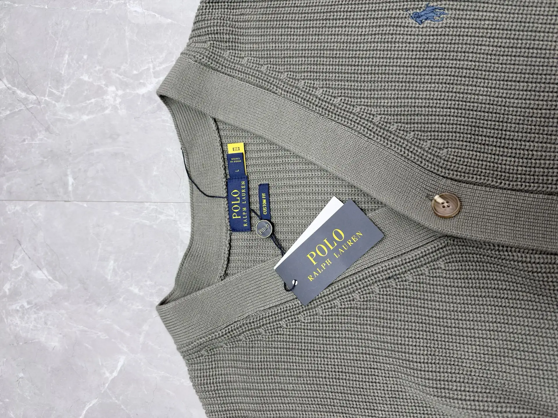 Polo Ralph Lauren Relaxed V-Neck Cotton Cardigan D32520498 — view 3