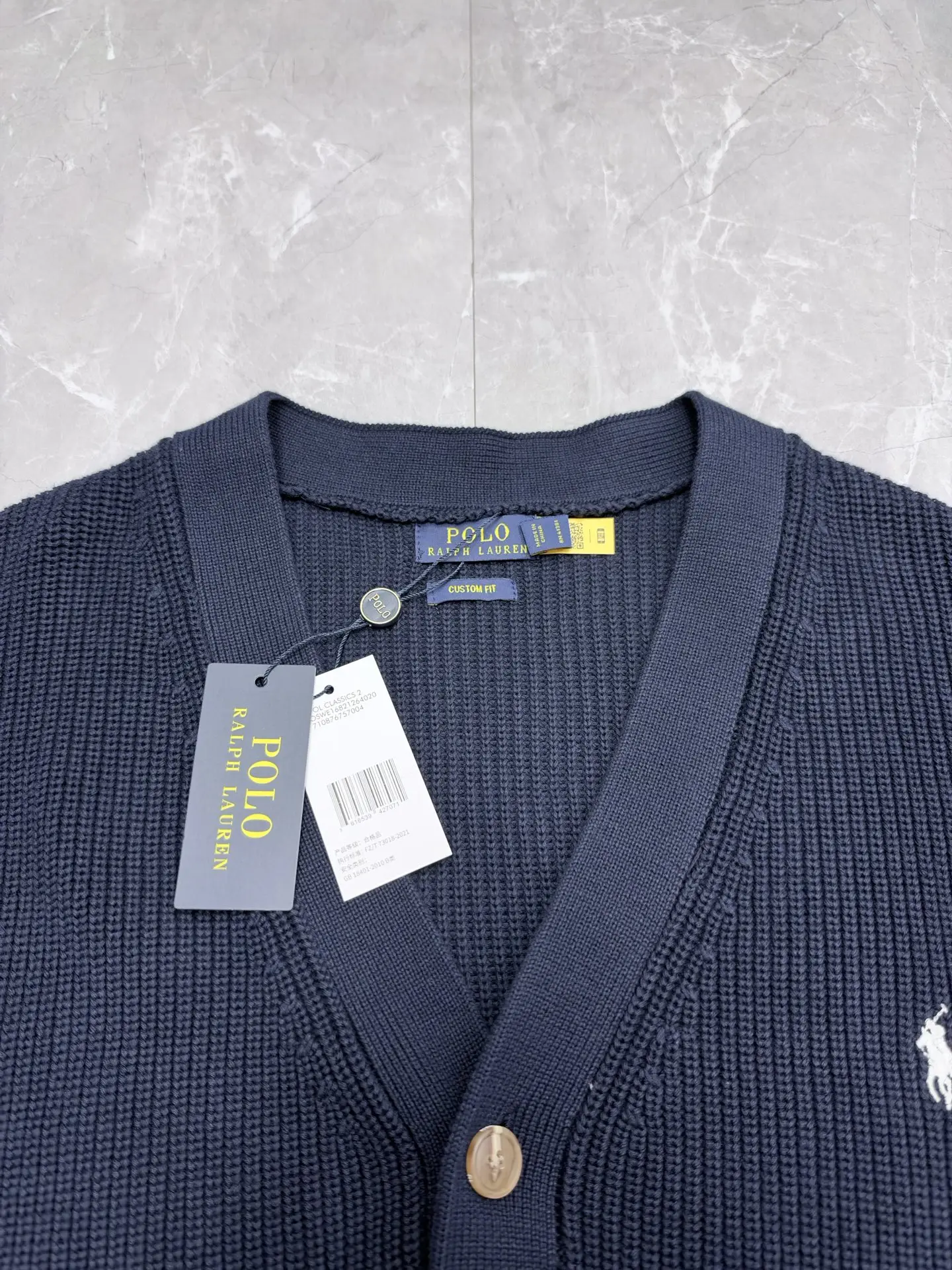 Polo Ralph Lauren Cotton V-Neck Cardigan D32520499 — view 3