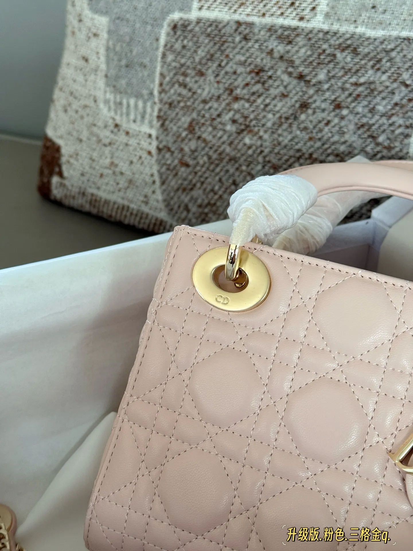 Lady Dior Quilted Lambskin Top-Handle Bag D32518183 — view 12