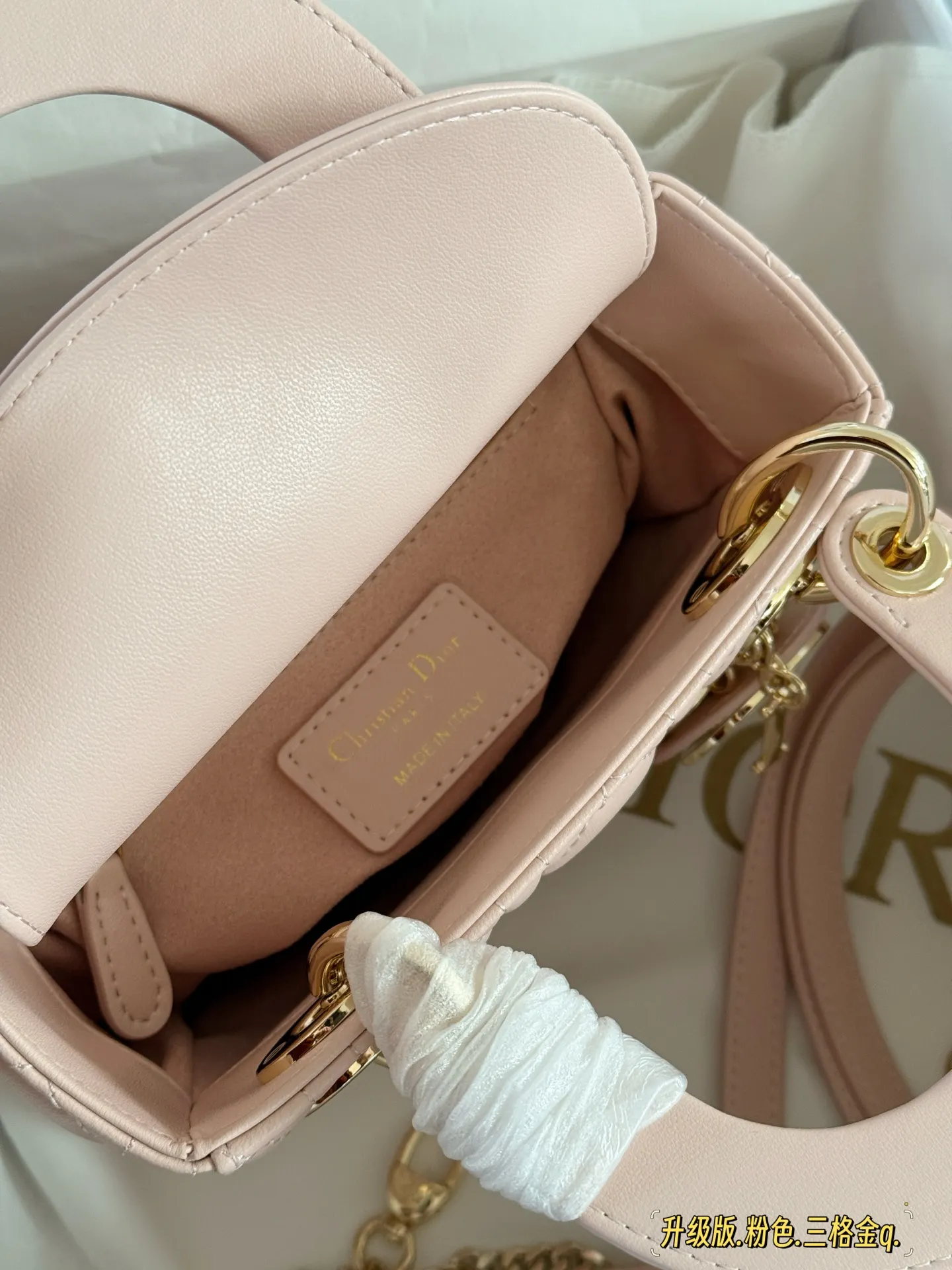 Lady Dior Quilted Lambskin Top-Handle Bag D32518183 — view 17
