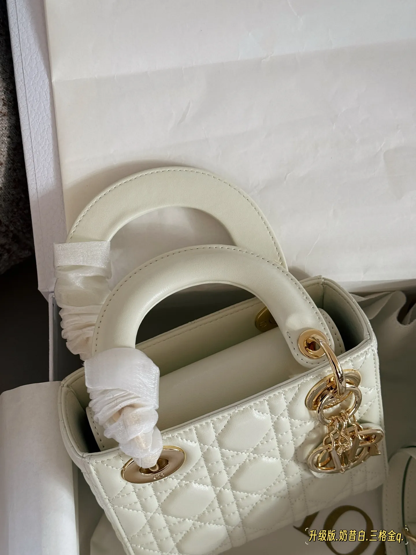 Lady Dior Quilted Lambskin Top-Handle Bag D32518183 — view 5