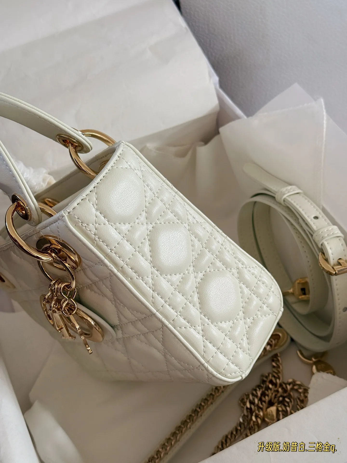 Lady Dior Quilted Lambskin Top-Handle Bag D32518183 — view 6