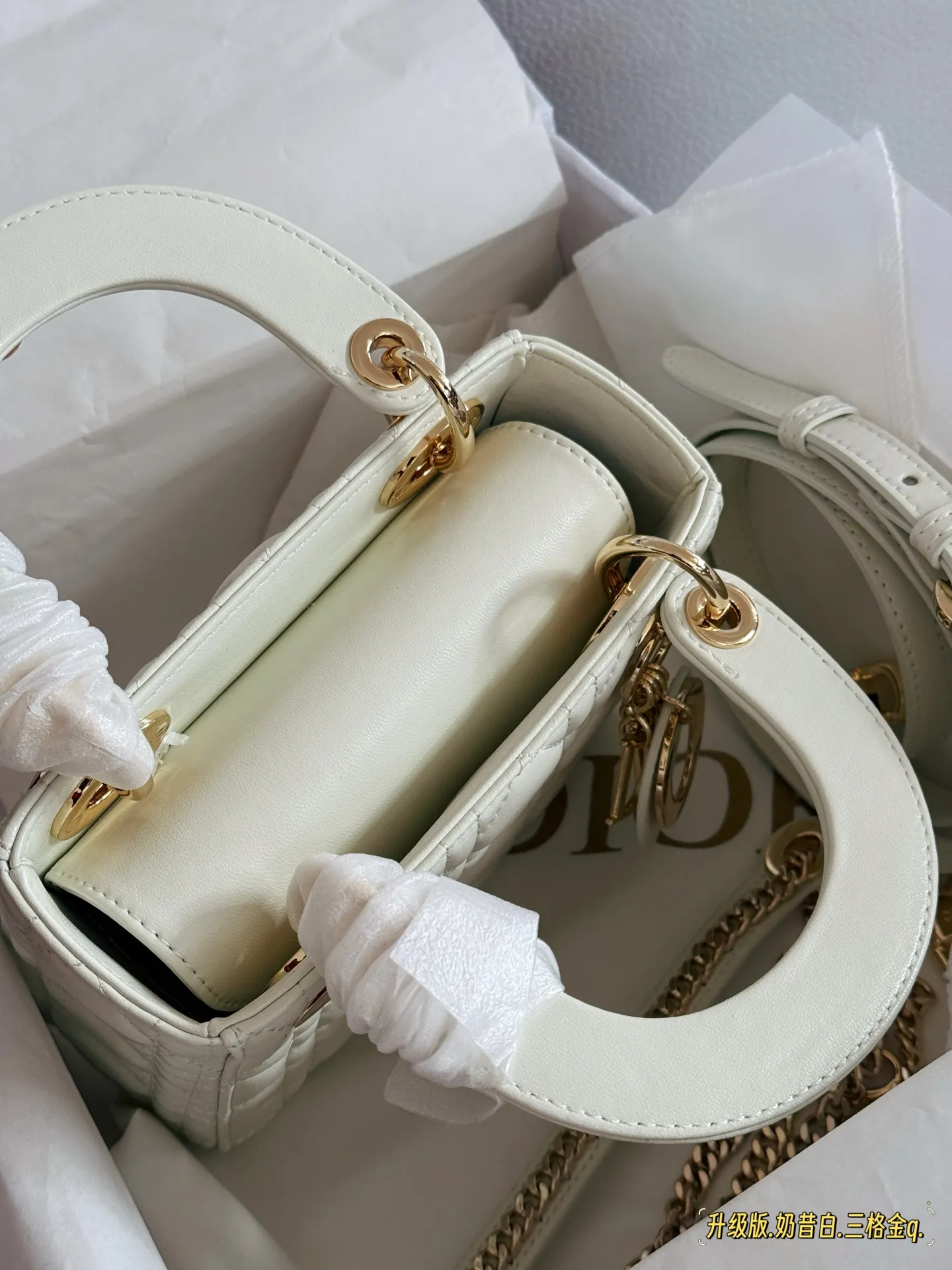 Lady Dior Quilted Lambskin Top-Handle Bag D32518183 — view 8