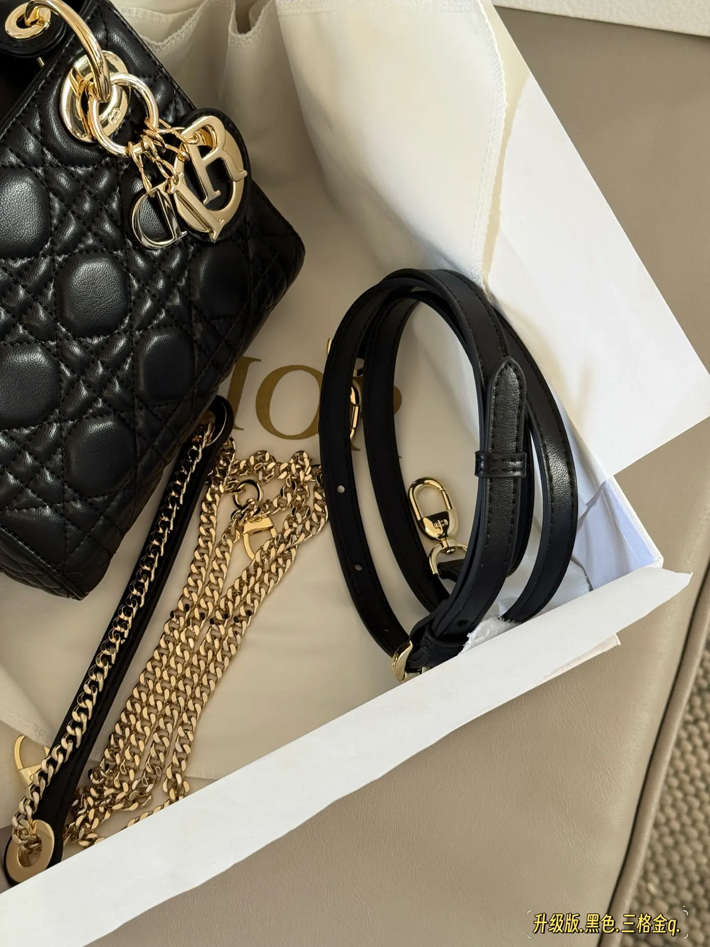 Lady Dior Quilted Lambskin Top-Handle Bag D32518183 — view 22