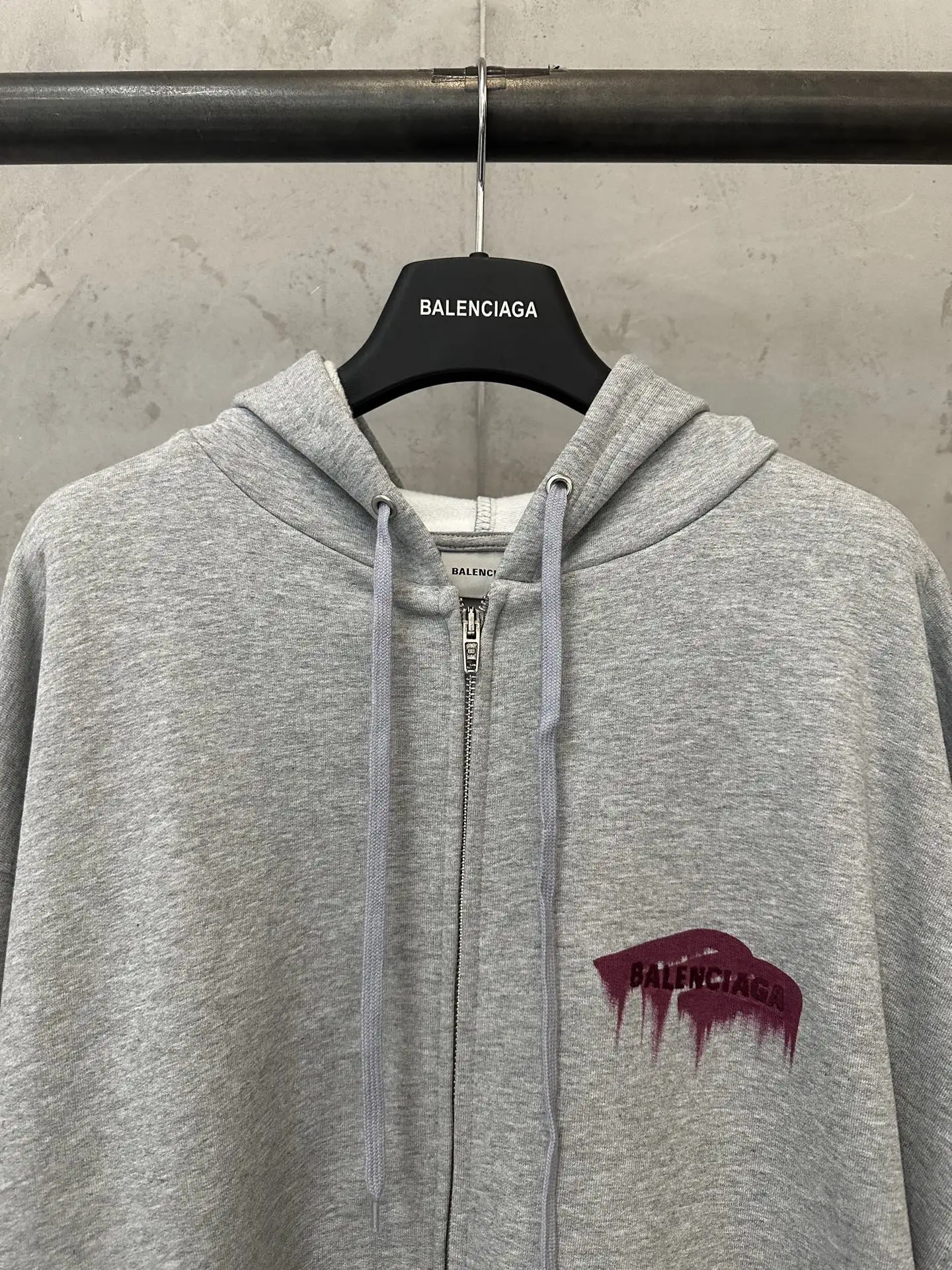 Wet Brush Print Zip-Up Hoodie D33021790 — view 5