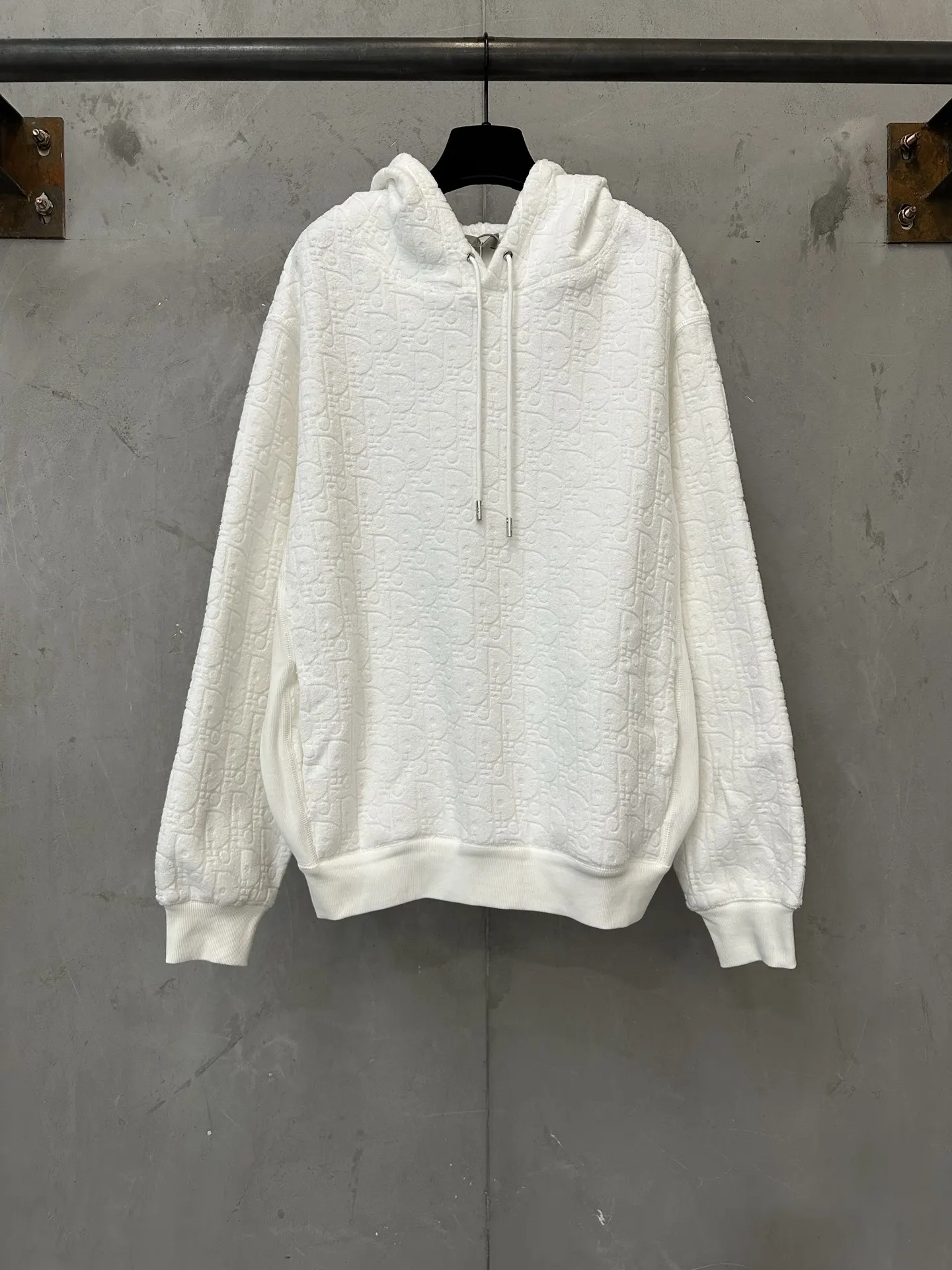 Oblique Jacquard Terry Cotton Hoodie D33021810