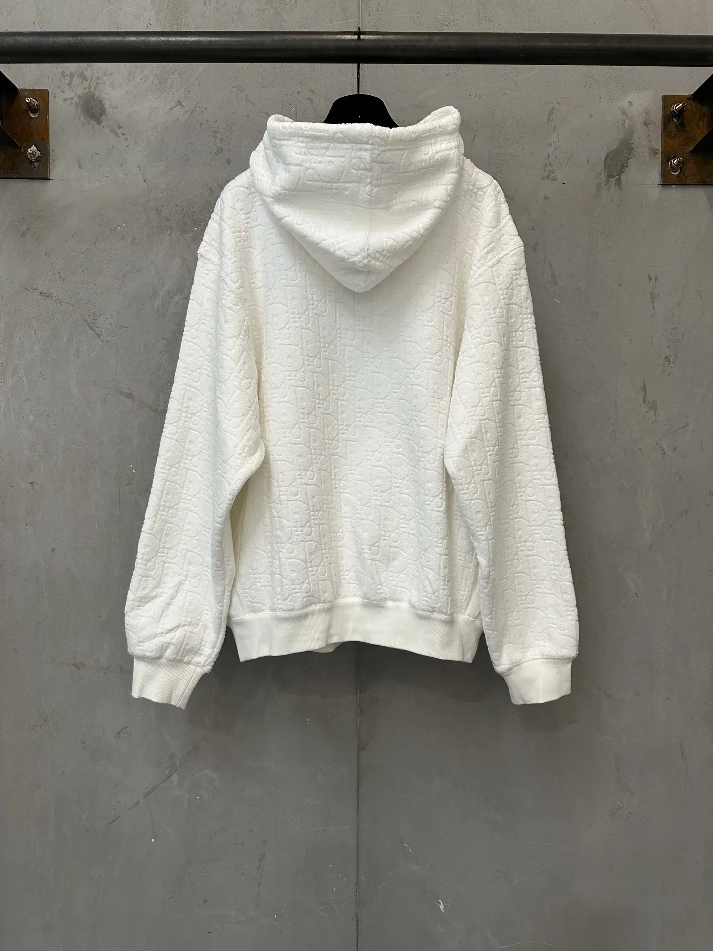 Oblique Jacquard Terry Cotton Hoodie D33021810 — view 2