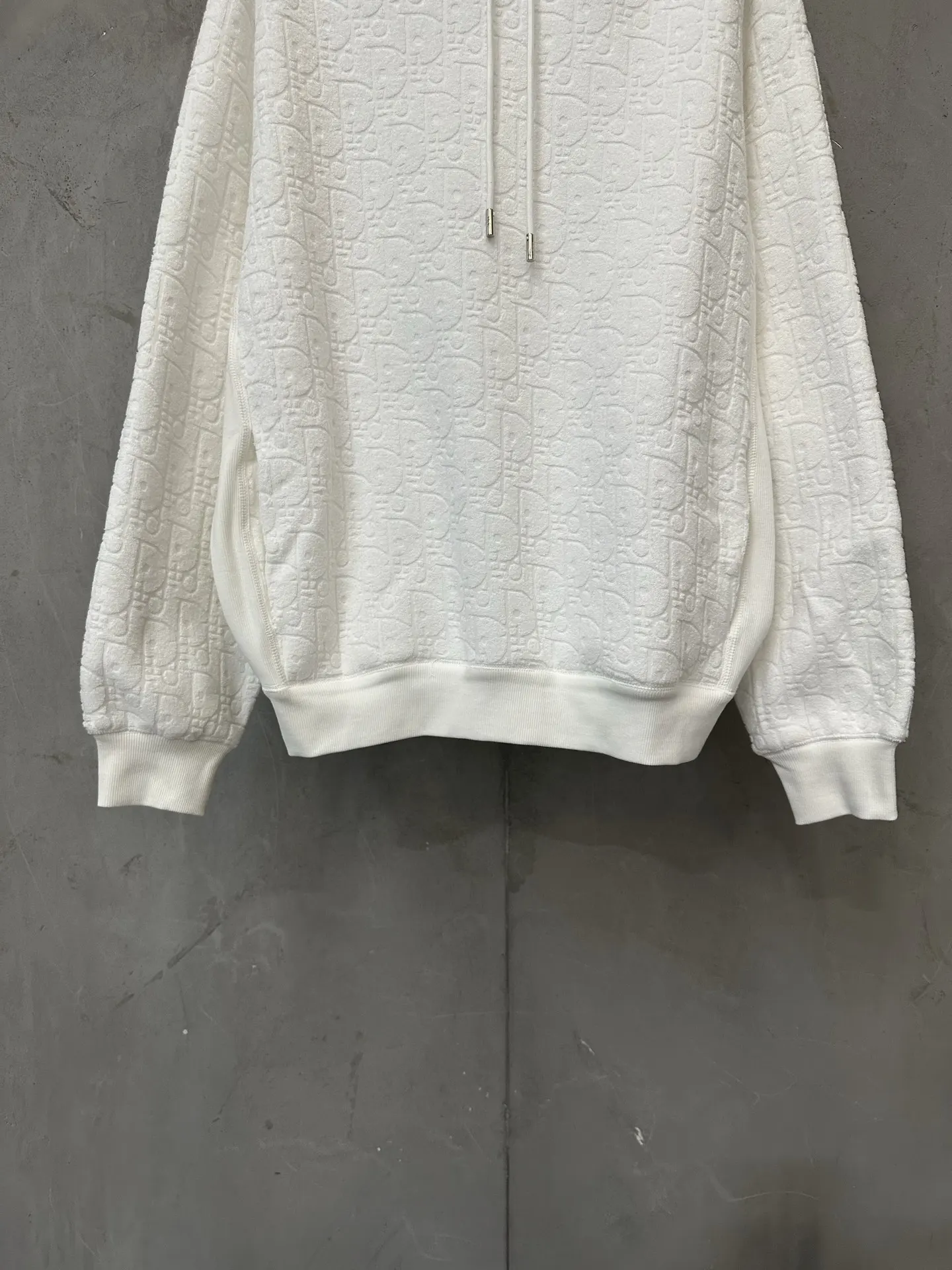 Oblique Jacquard Terry Cotton Hoodie D33021810 — view 4