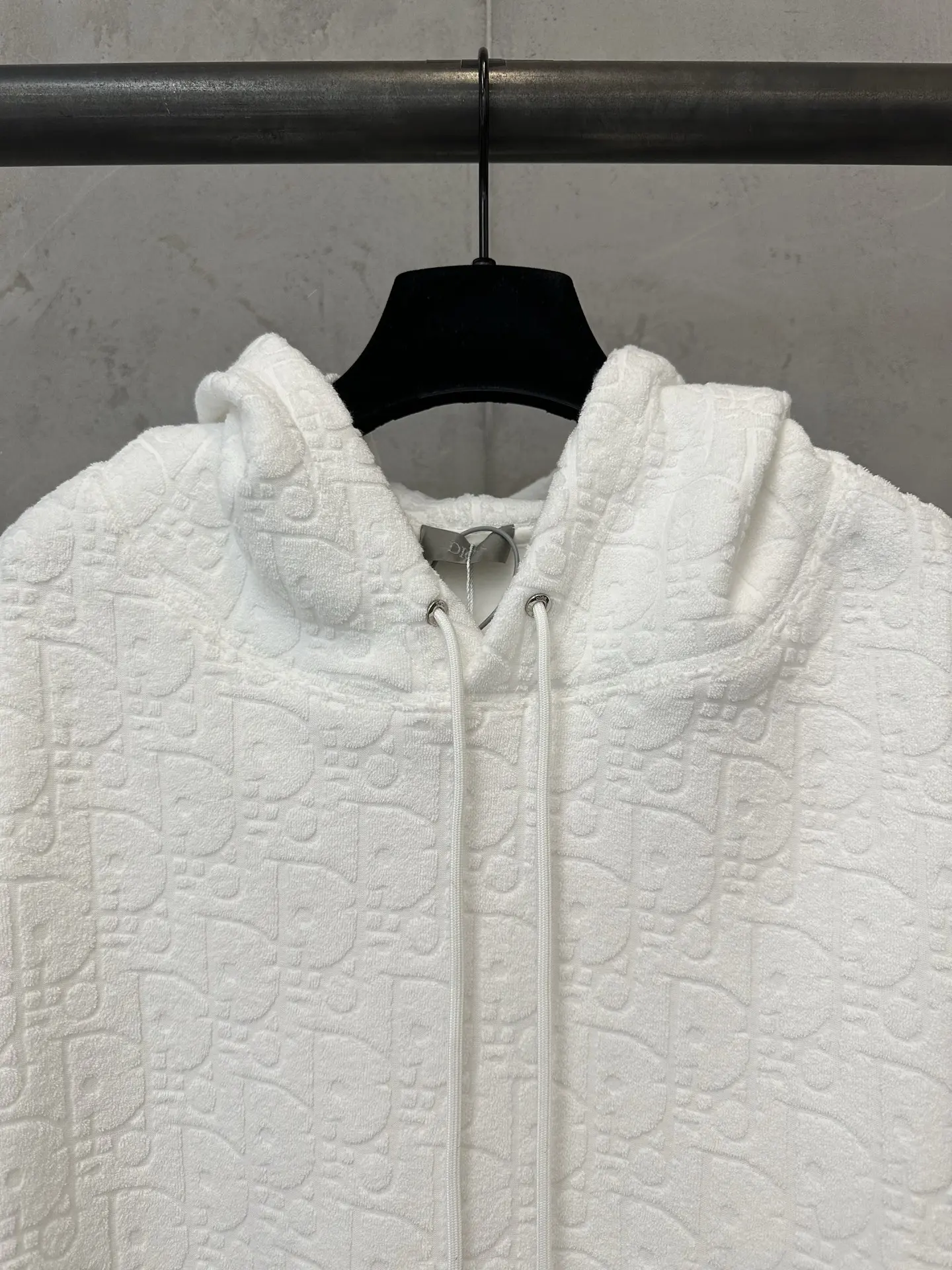 Oblique Jacquard Terry Cotton Hoodie D33021810 — view 5