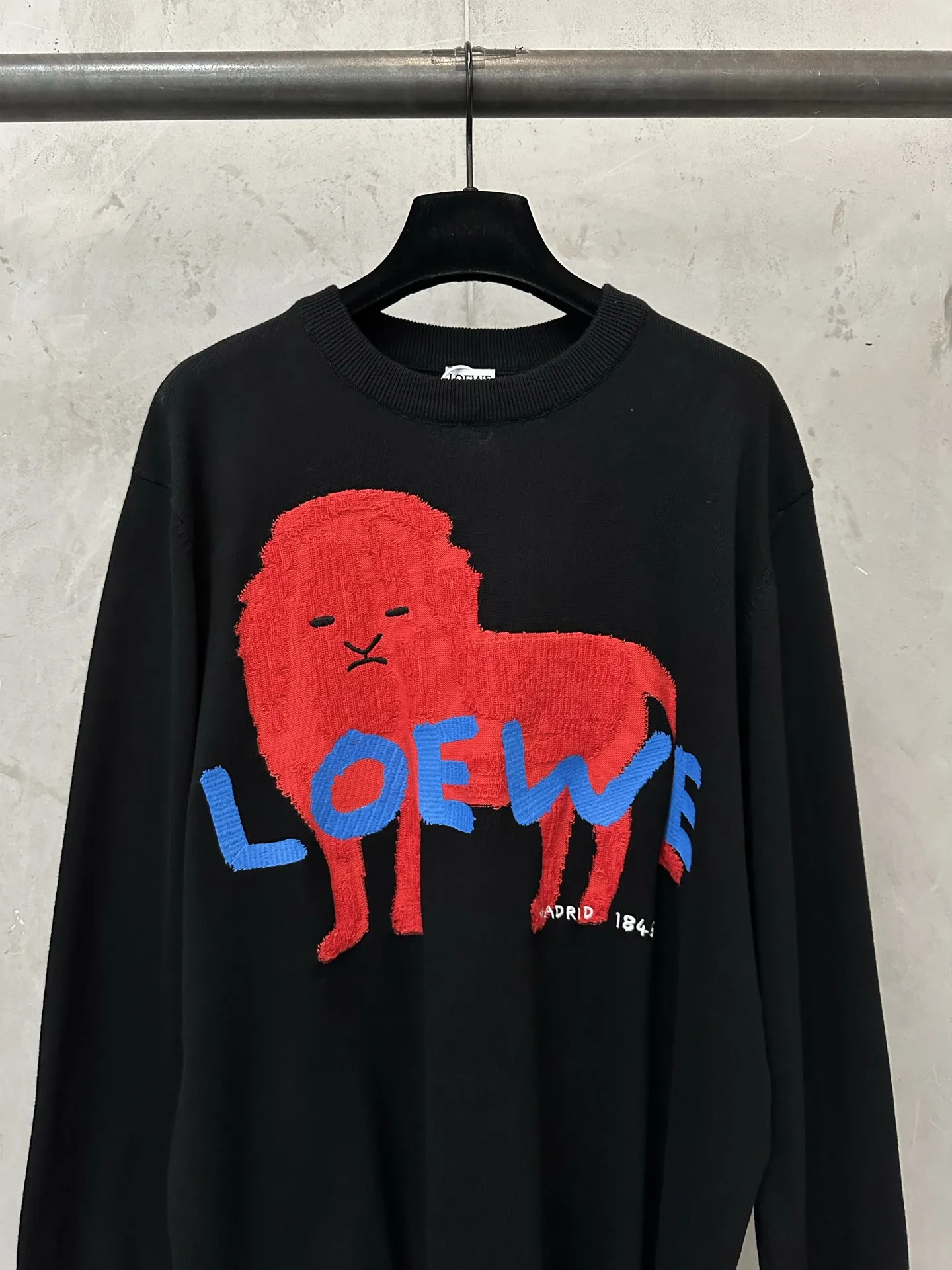 Embroidered Lion Intarsia Cotton-Silk Sweater D33021838 — view 3