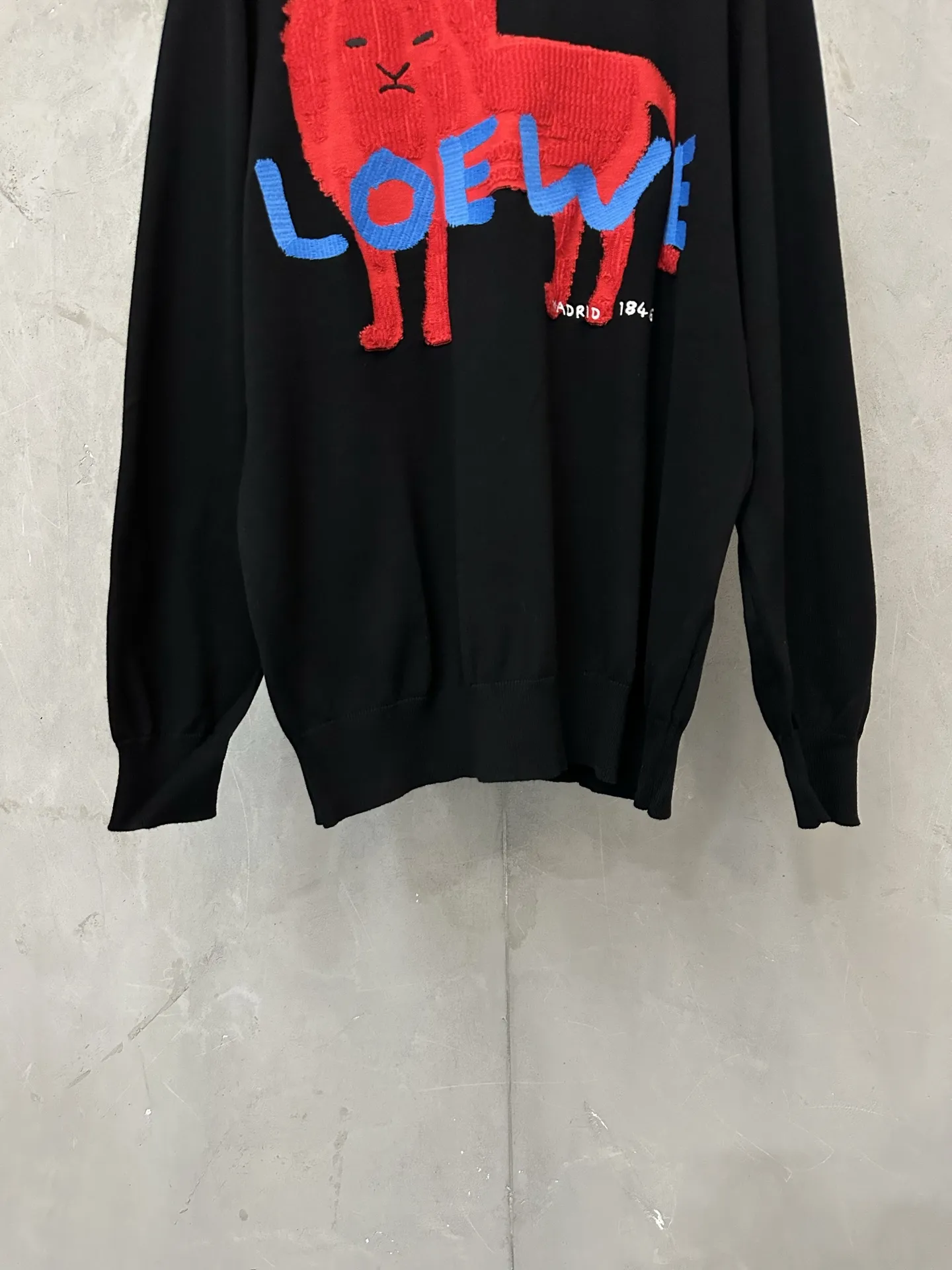 Embroidered Lion Intarsia Cotton-Silk Sweater D33021838 — view 4