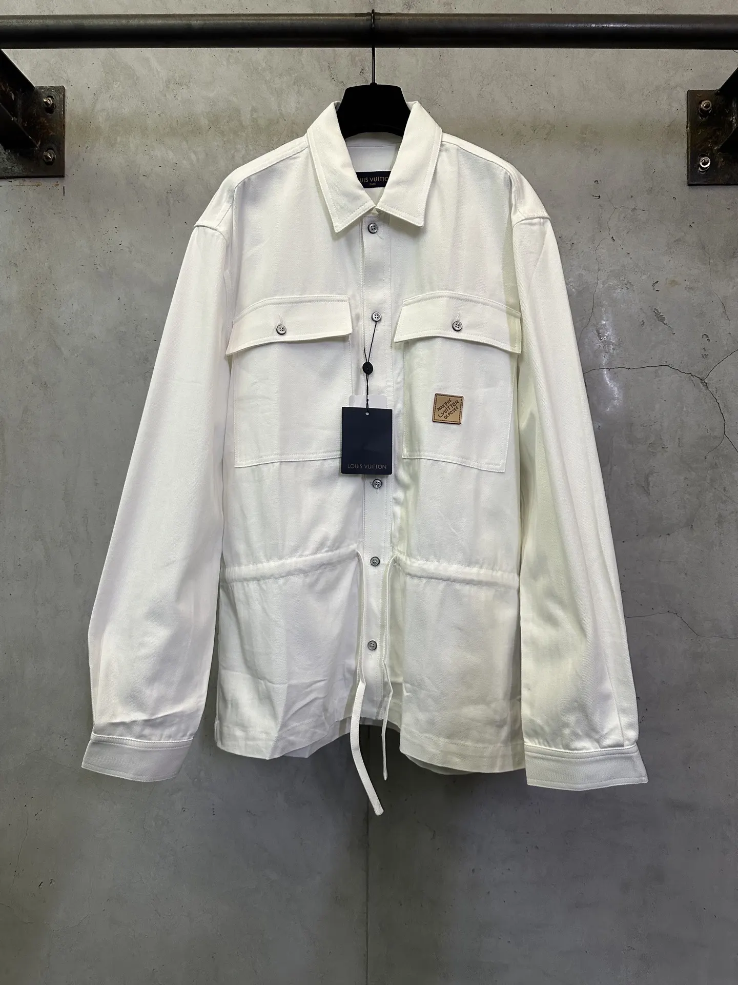 Logo Patch Cotton Poplin Overshirt D33012789