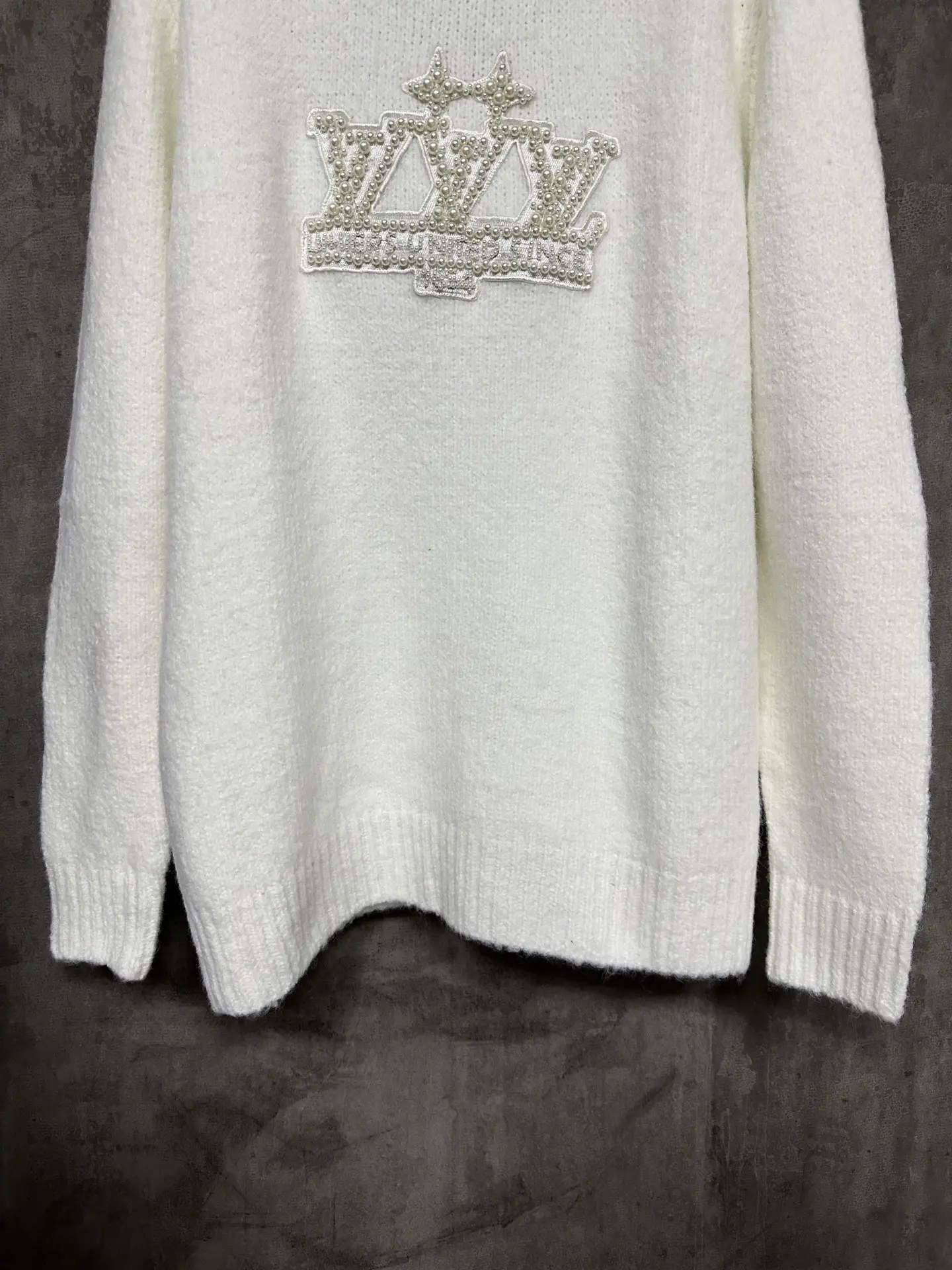 Pearl-Embellished Silk-Cotton Blend Sweater D33015733 — view 4