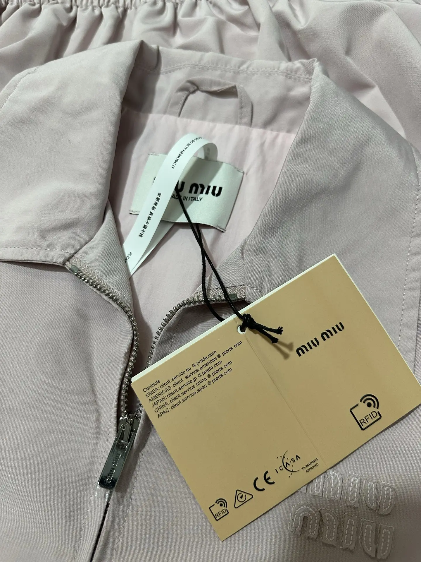 Embroidered Logo Zip-Up Harrington Jacket D33024377 — view 6