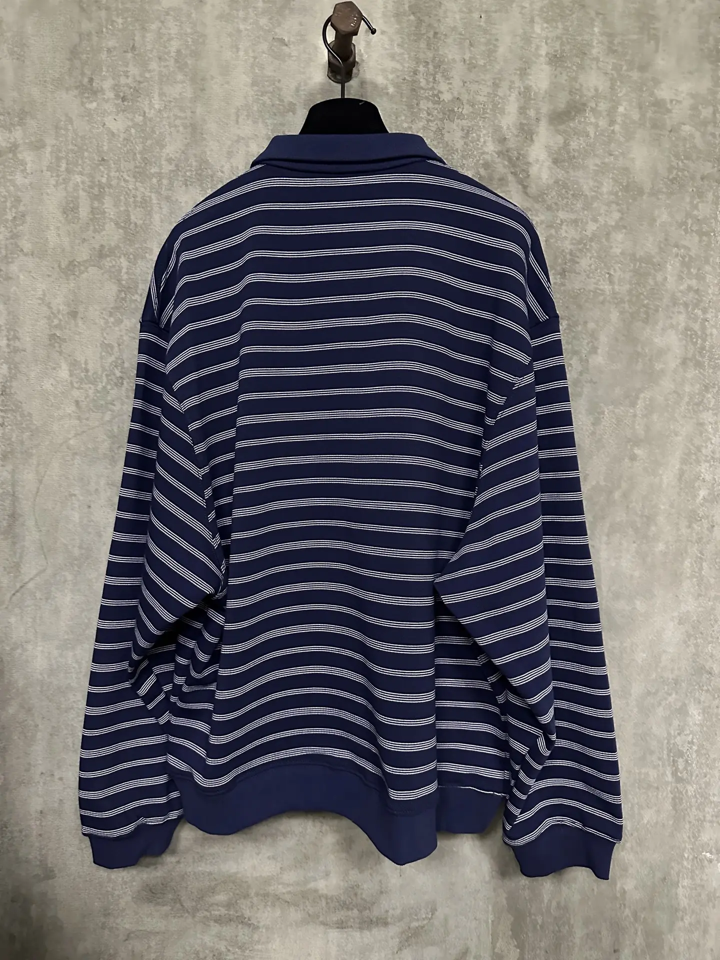 Striped Mercerized Cotton Half-Zip Polo Shirt D33015724 — view 2