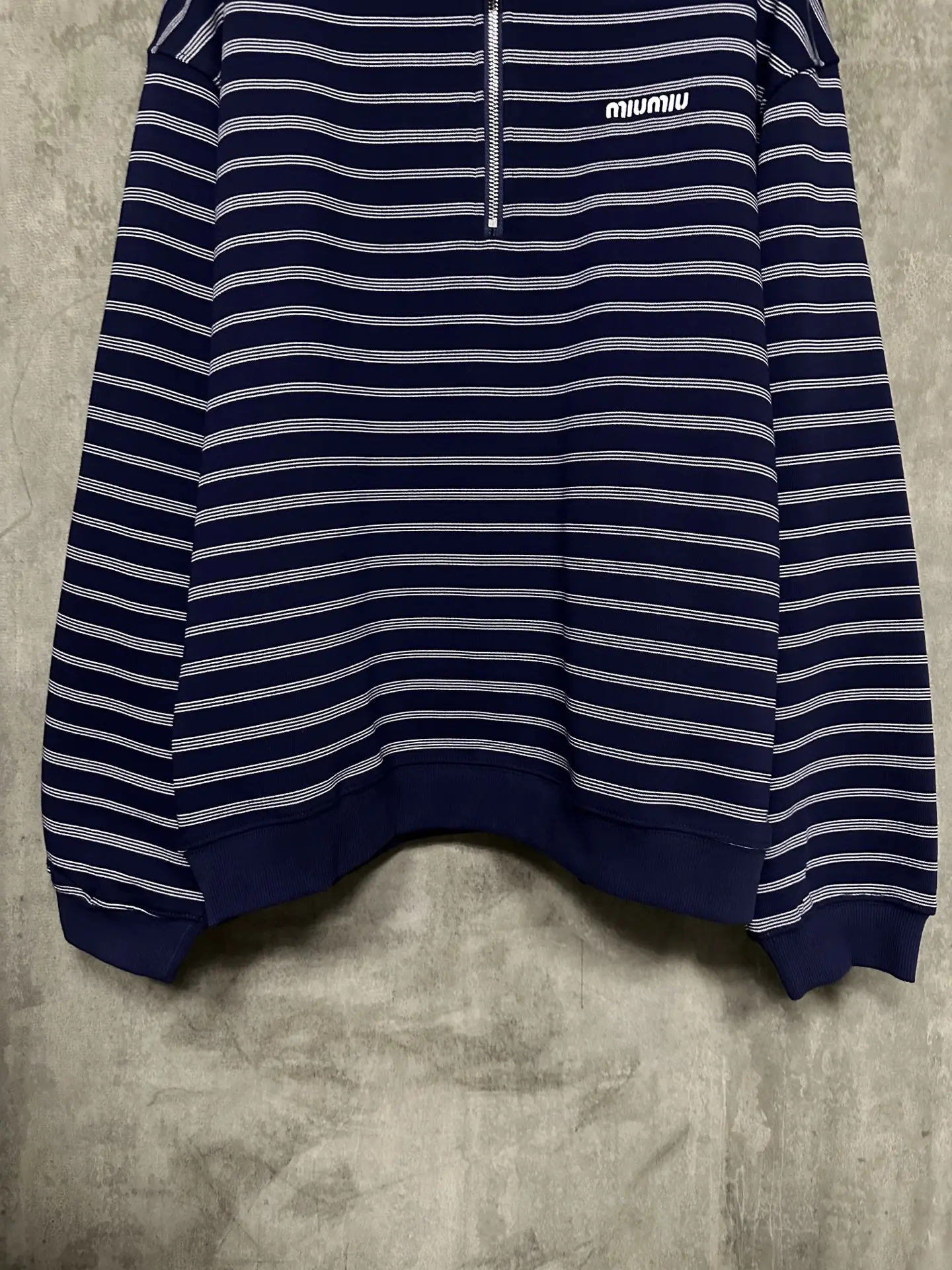 Striped Mercerized Cotton Half-Zip Polo Shirt D33015724 — view 4