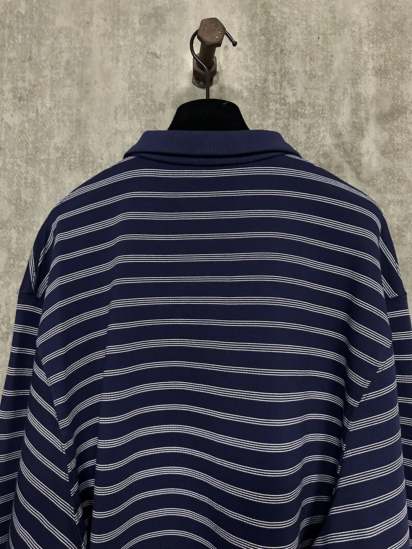 Striped Mercerized Cotton Half-Zip Polo Shirt D33015724 — view 5