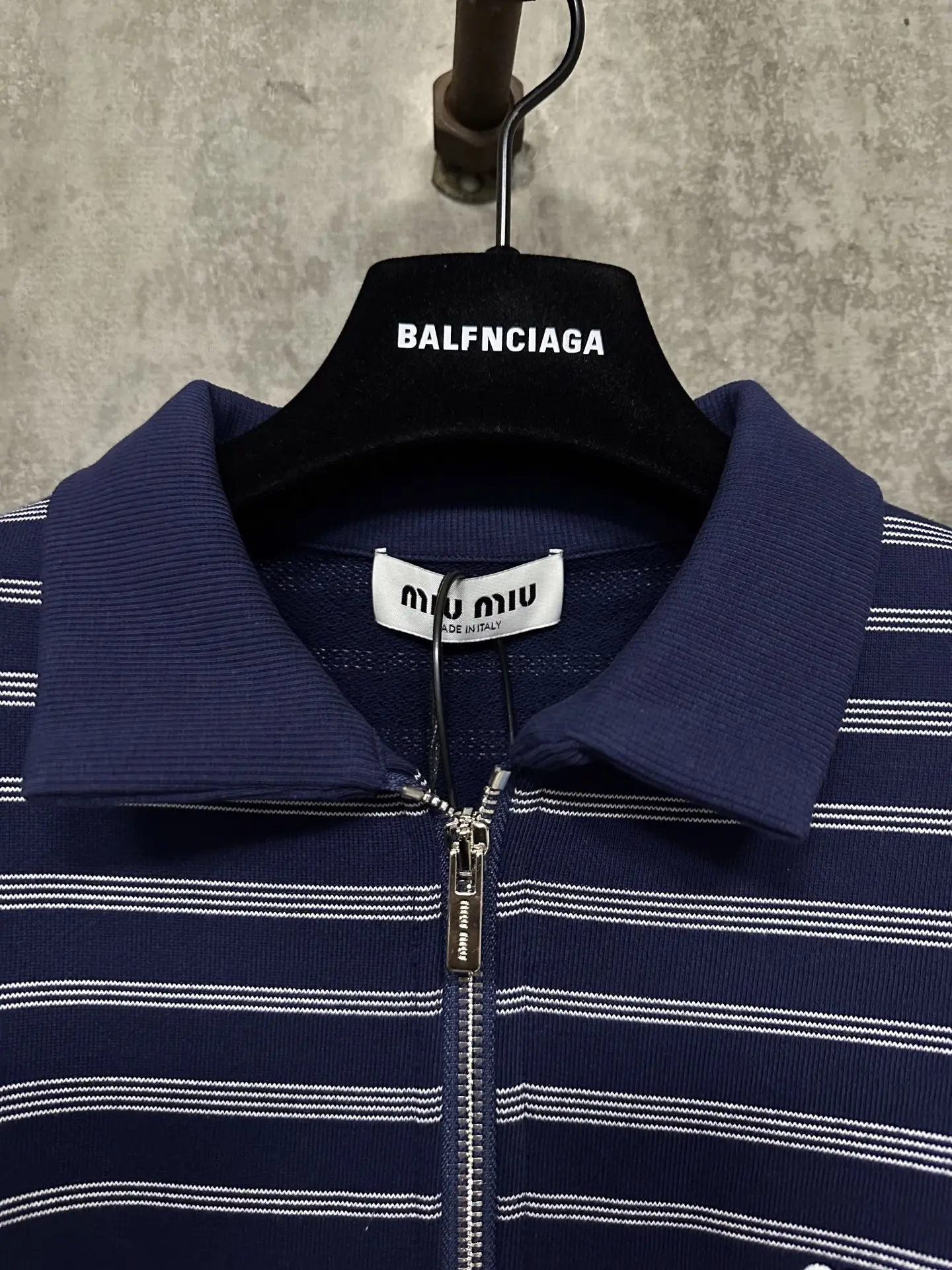 Striped Mercerized Cotton Half-Zip Polo Shirt D33015724 — view 7