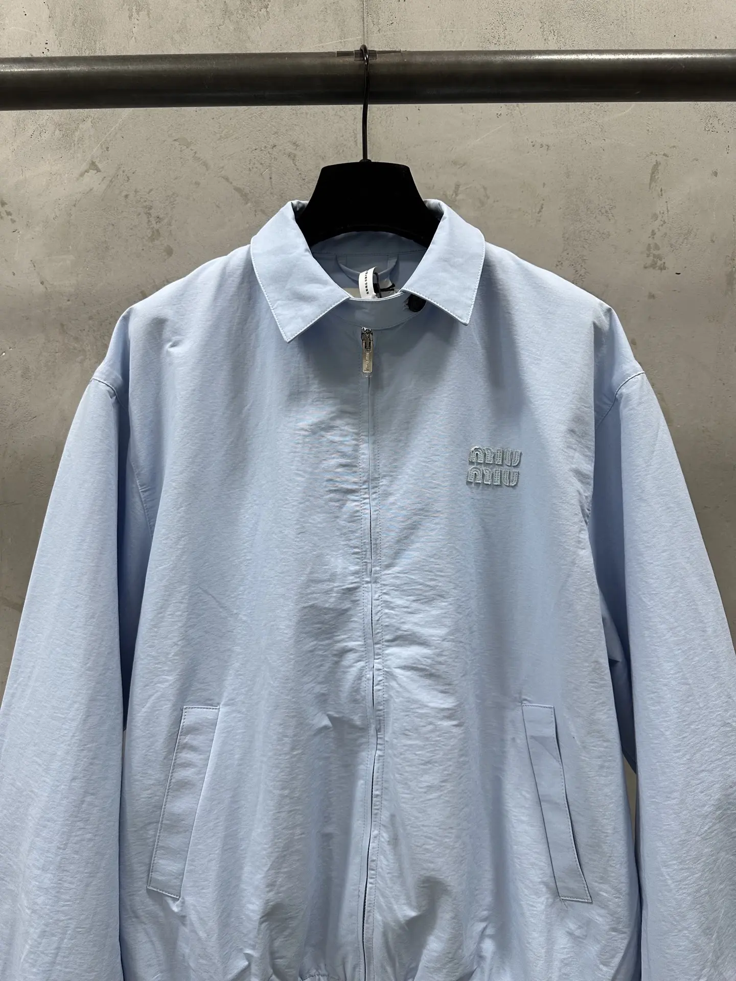 Embroidered Logo Zip-Up Harrington Jacket D33023521 — view 3