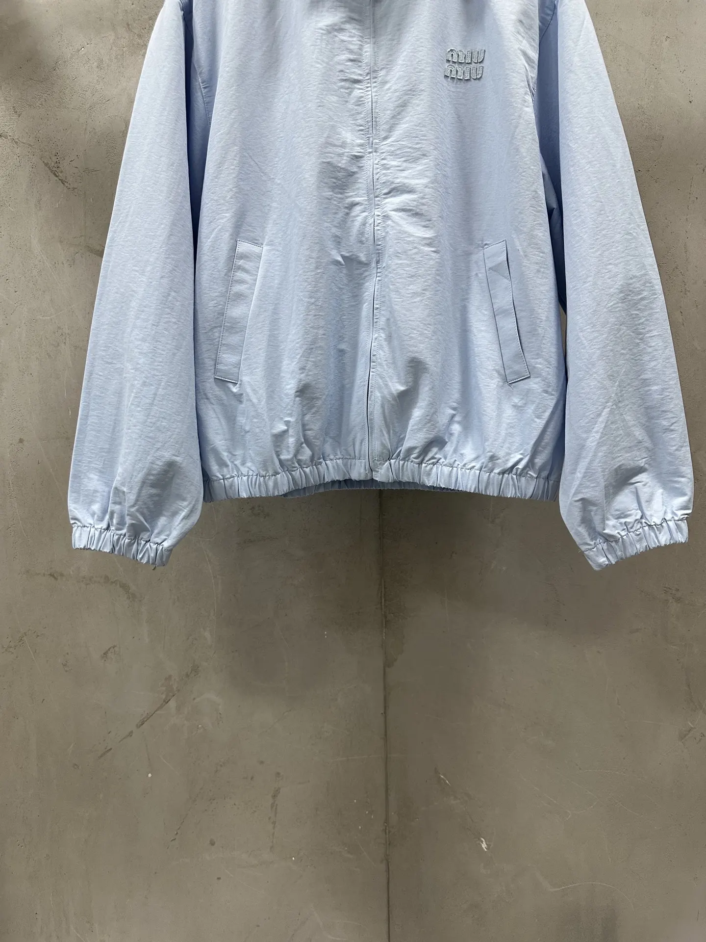 Embroidered Logo Zip-Up Harrington Jacket D33023521 — view 4