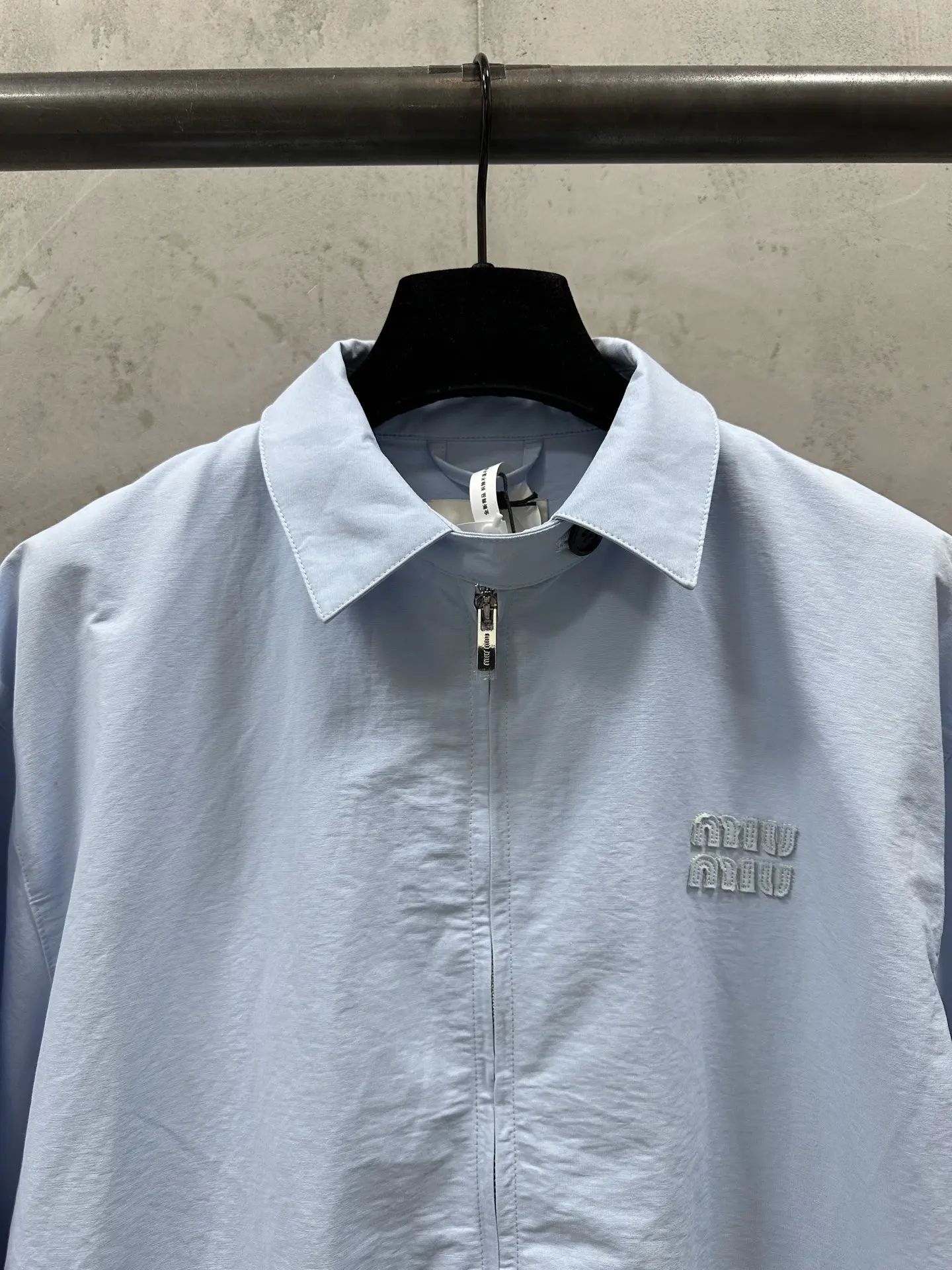 Embroidered Logo Zip-Up Harrington Jacket D33023521 — view 5