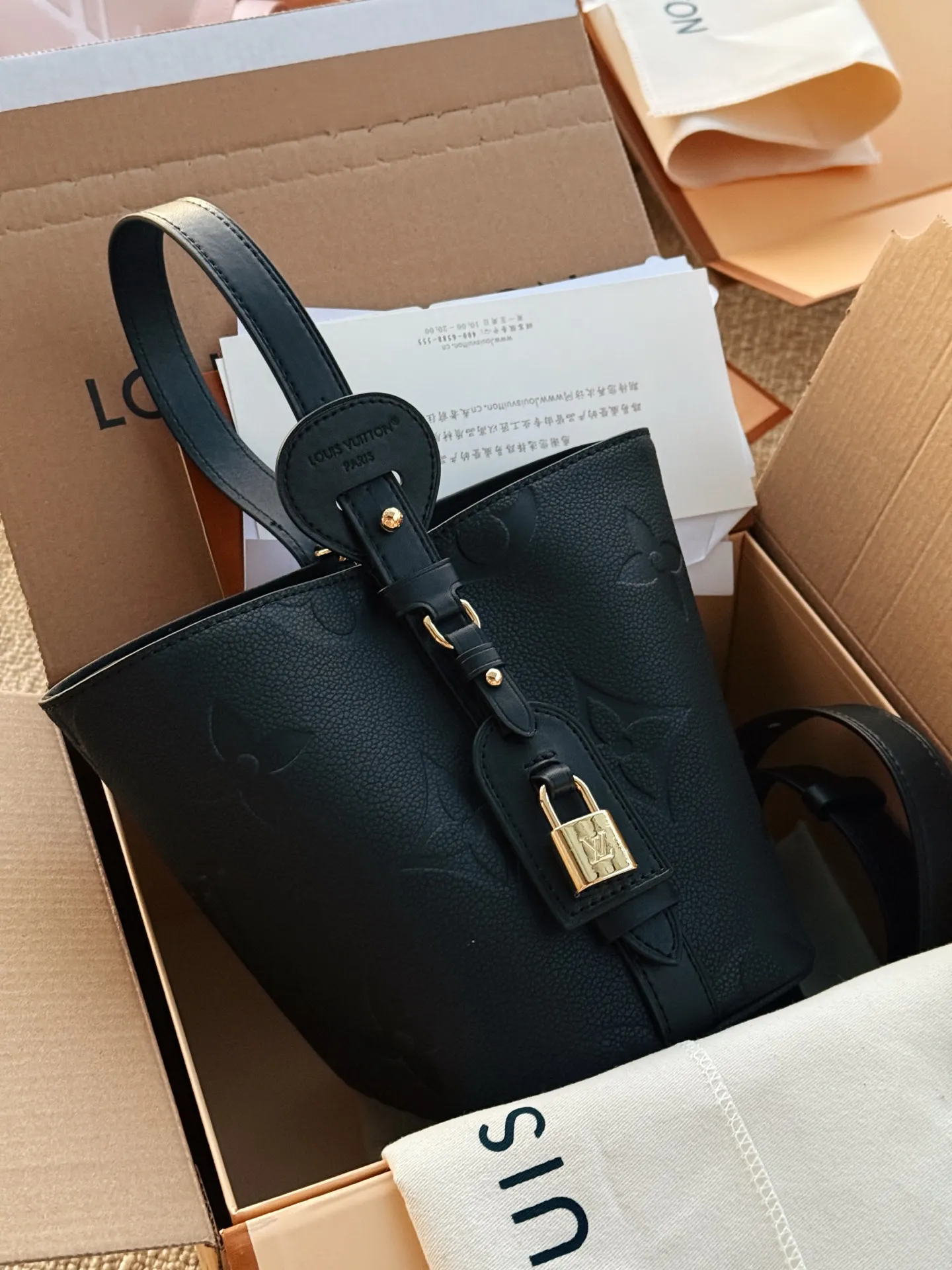 Monogram Empreinte Leather Bucket Bag D33018222 — view 2