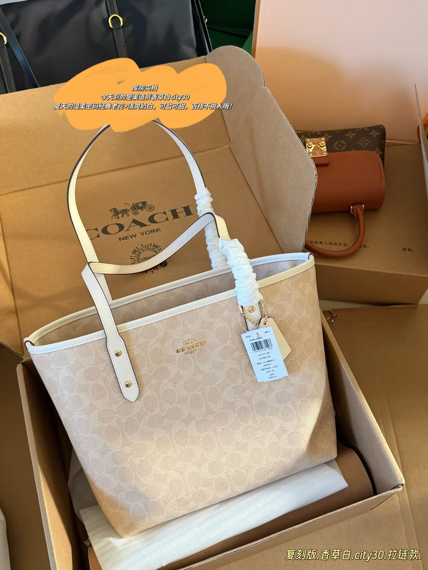 Coach Monogram Zip-Top Tote Bag D33018205